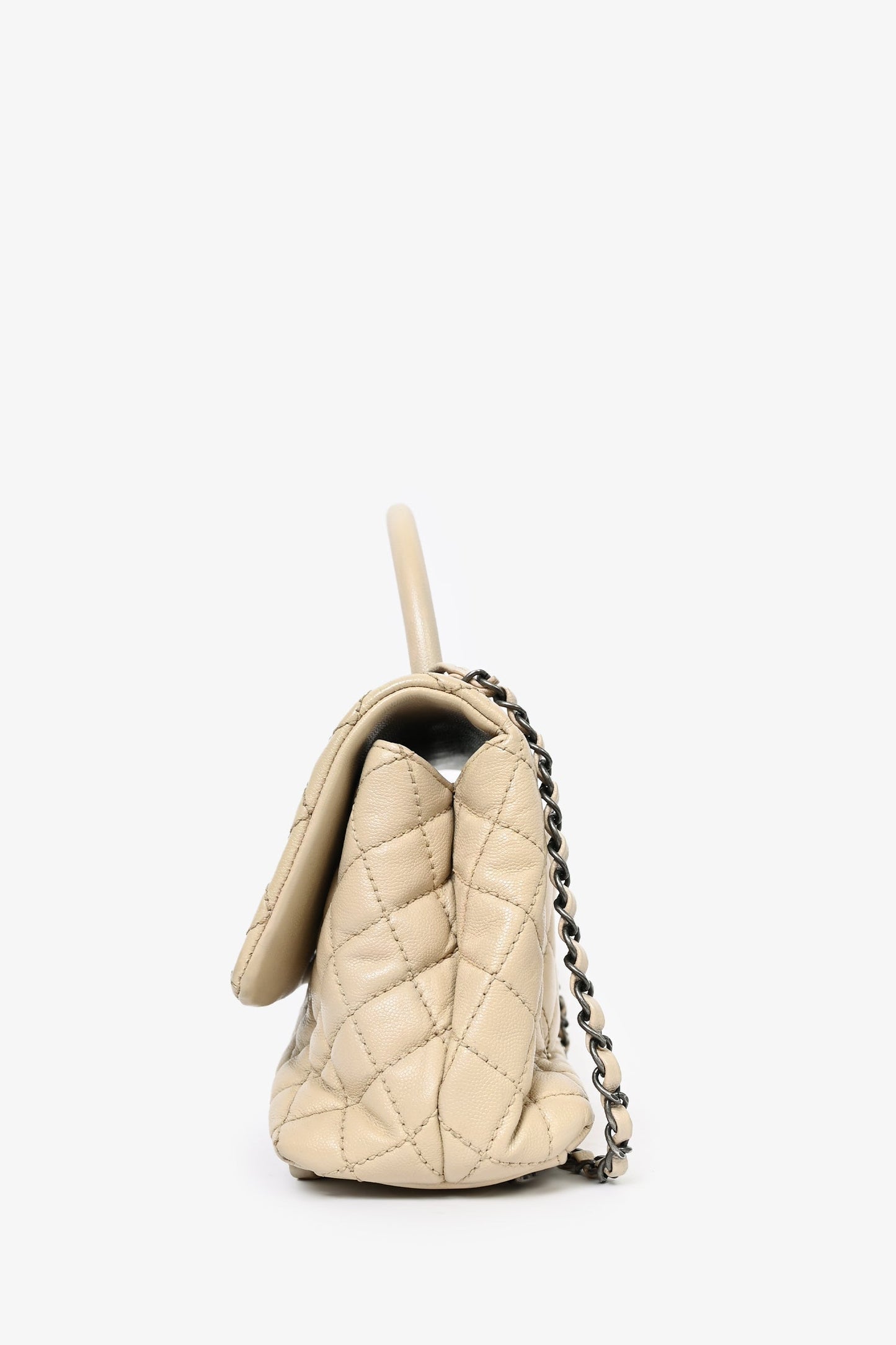 Chanel ™ 2016 Cream Leather Small Coco Top Handle Bag