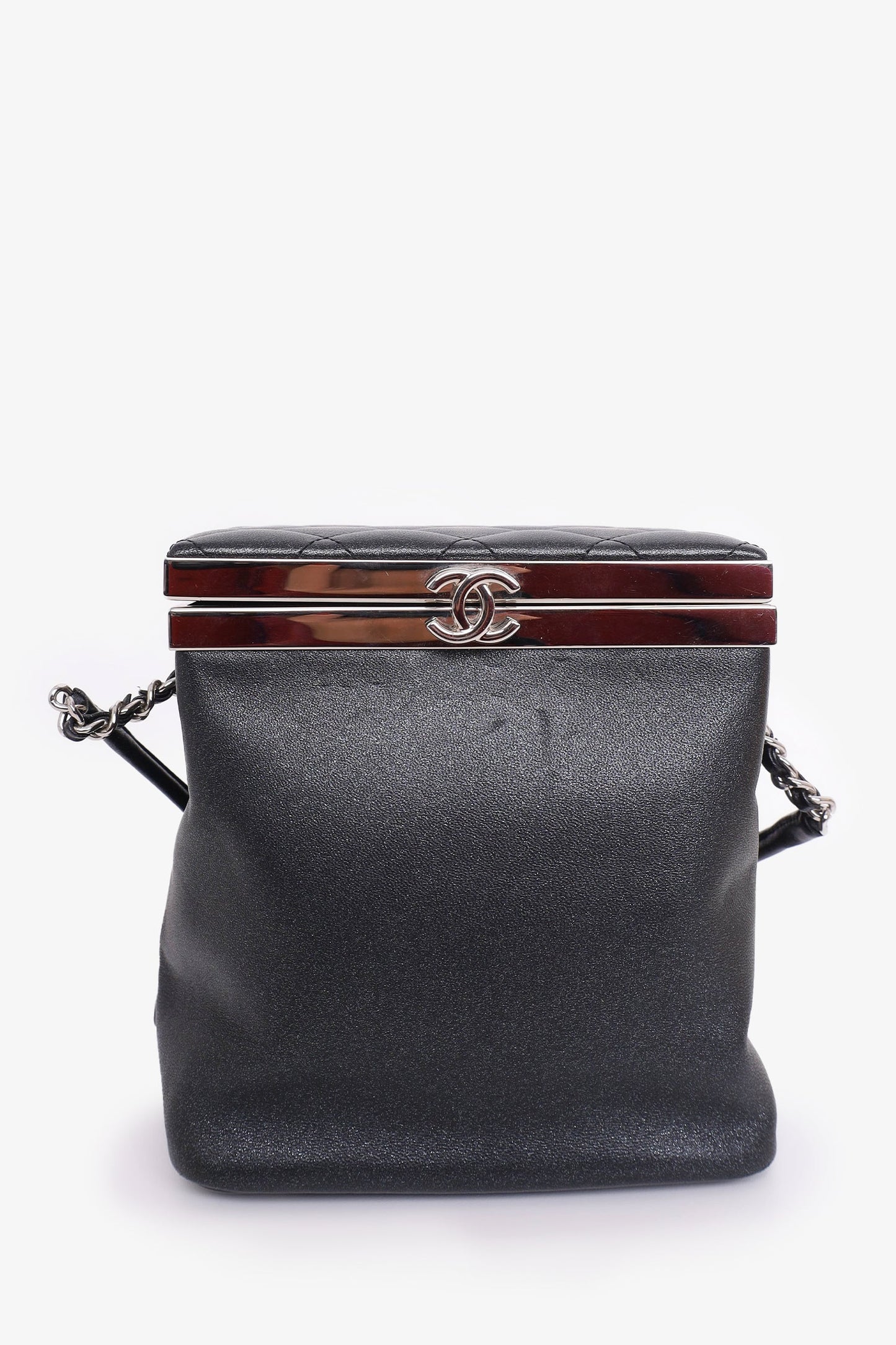 Chanel ™ 2016-17 Black Lambskin Quilted CC Vanity With Strap