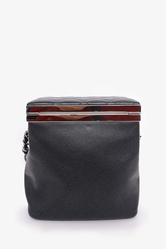 Chanel ™ 2016-17 Black Lambskin Quilted CC Vanity With Strap