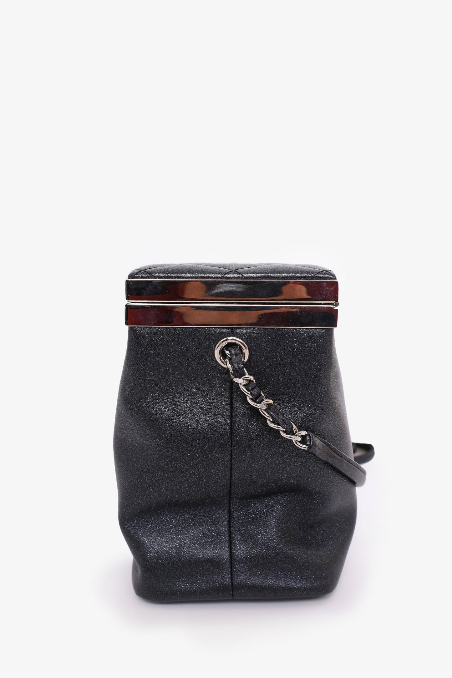 Chanel ™ 2016-17 Black Lambskin Quilted CC Vanity With Strap