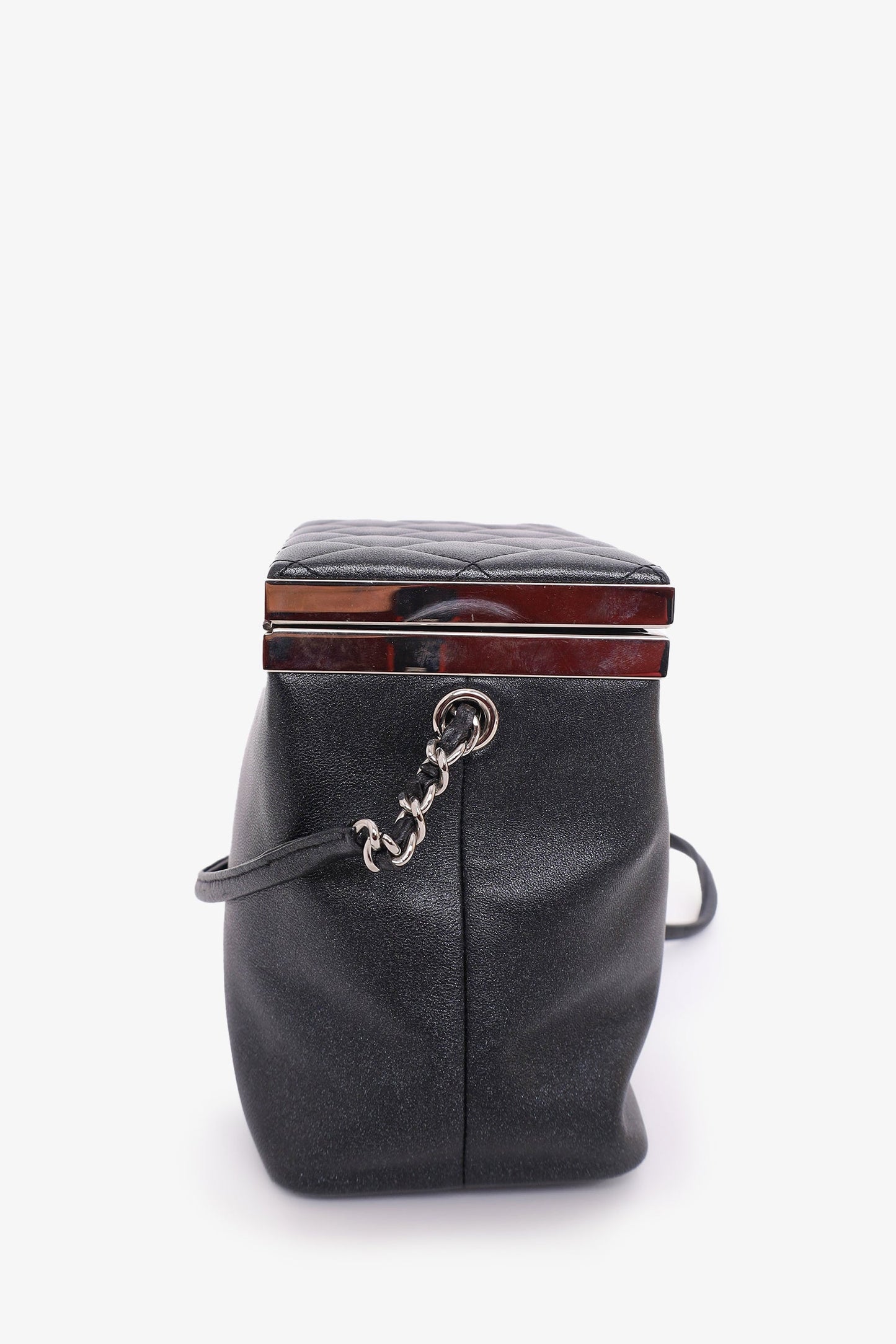 Chanel ™ 2016-17 Black Lambskin Quilted CC Vanity With Strap