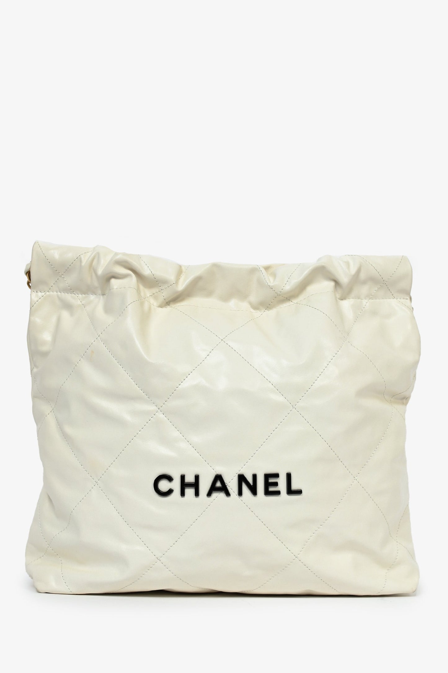Chanel ™ White Leather Small 22 Shoulder Bag