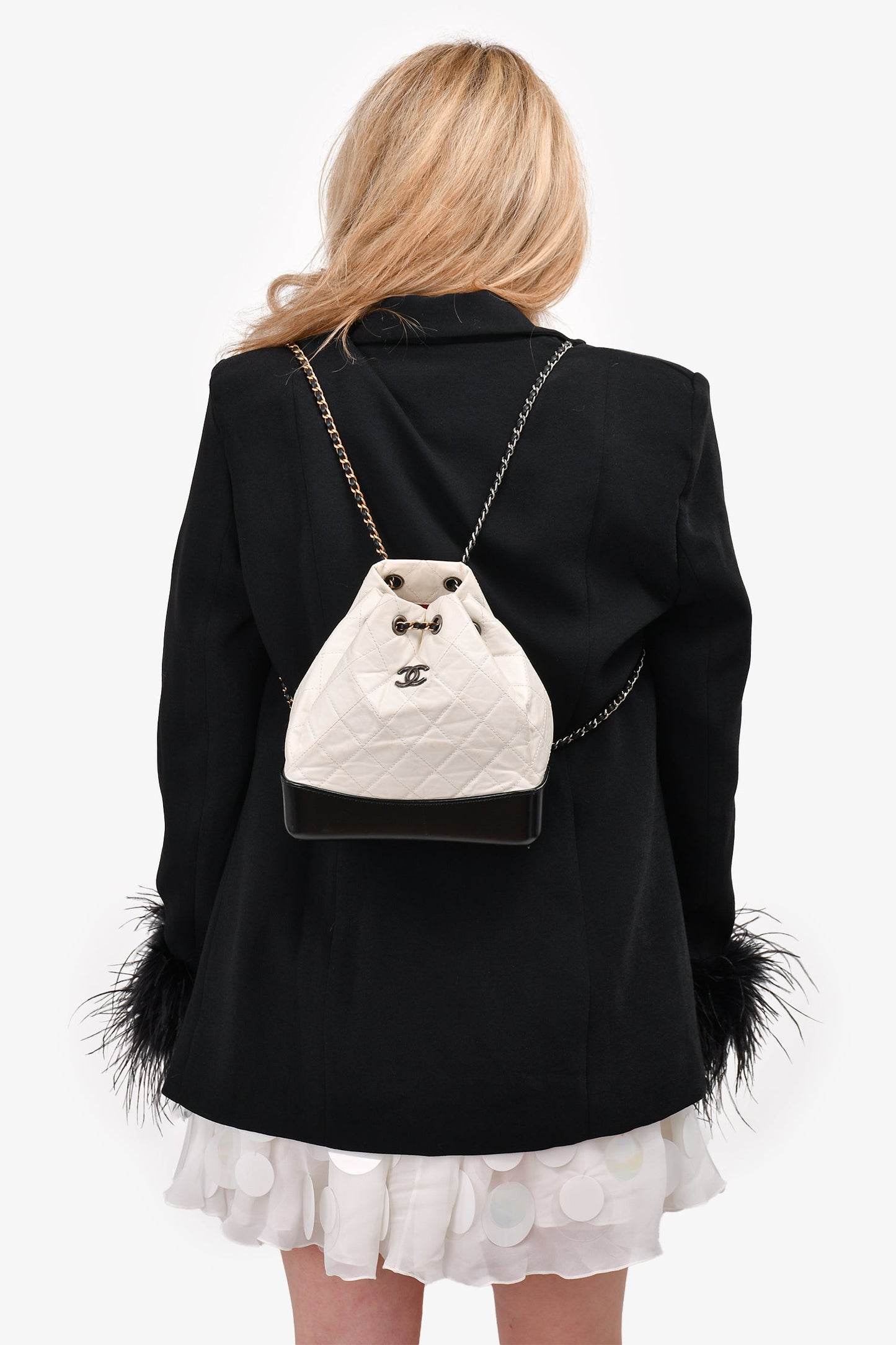 Chanel ™ 2018 White/Black Gabrielle Backpack