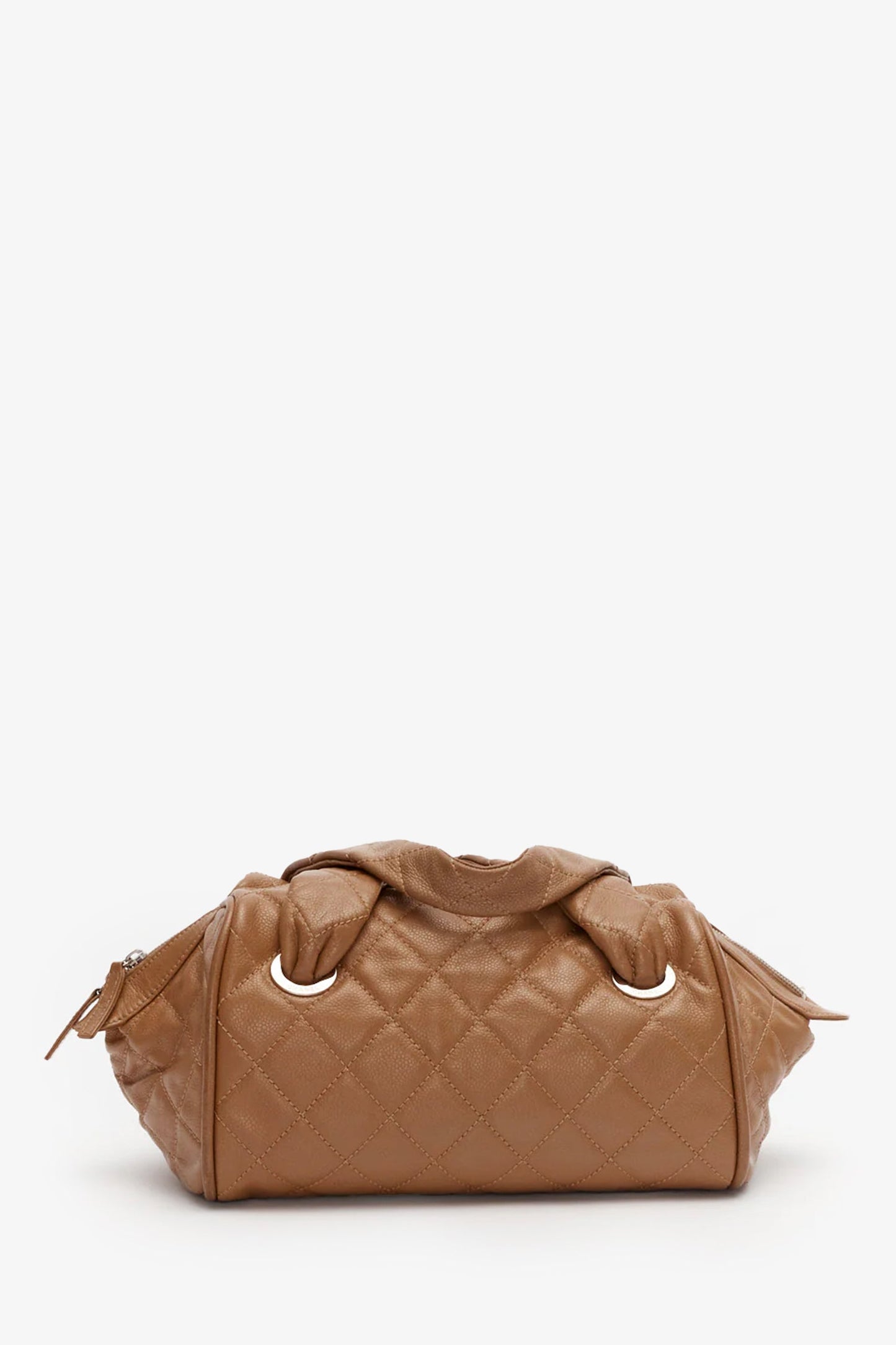 Chanel ™ Brown Quilted Caviar Leather Timeless Bowler Accessory