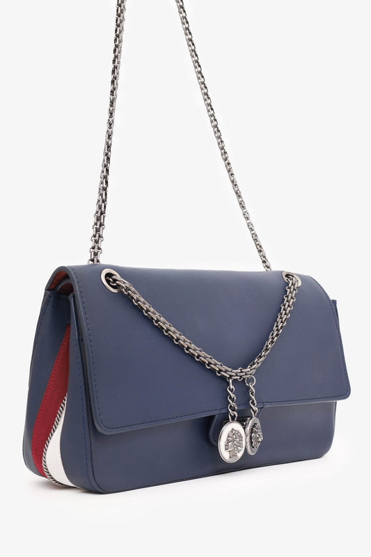 Chanel ™ 2017 Navy Leather Medallion Charm Reissue 2.55 Shoulder Bag
