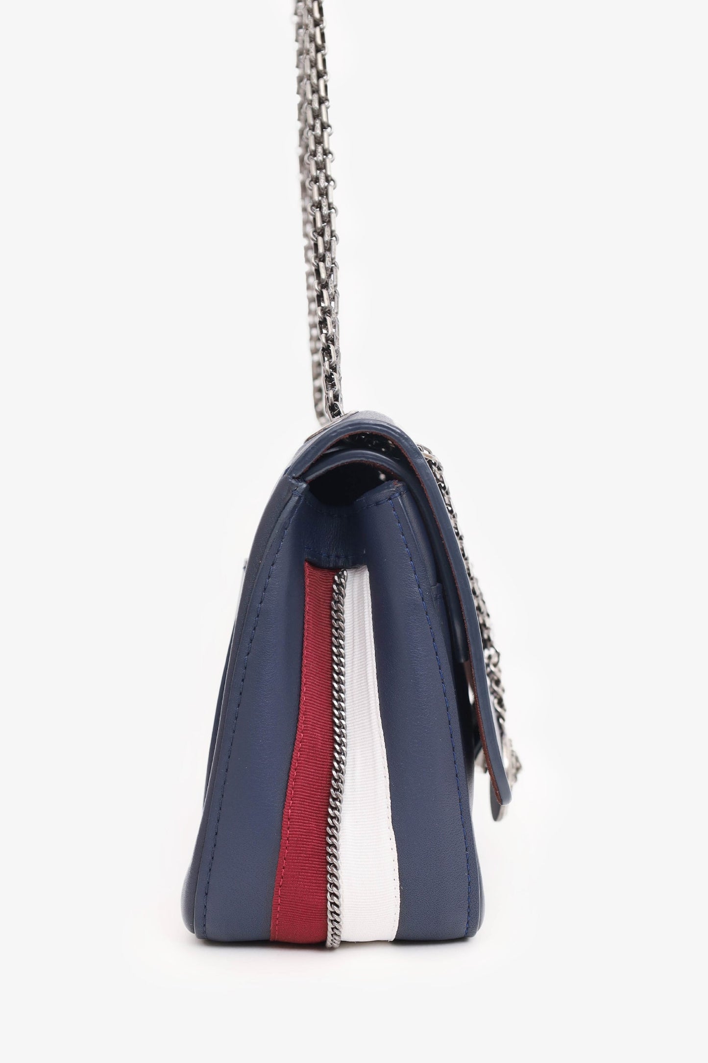 Chanel ™ 2017 Navy Leather Medallion Charm Reissue 2.55 Shoulder Bag