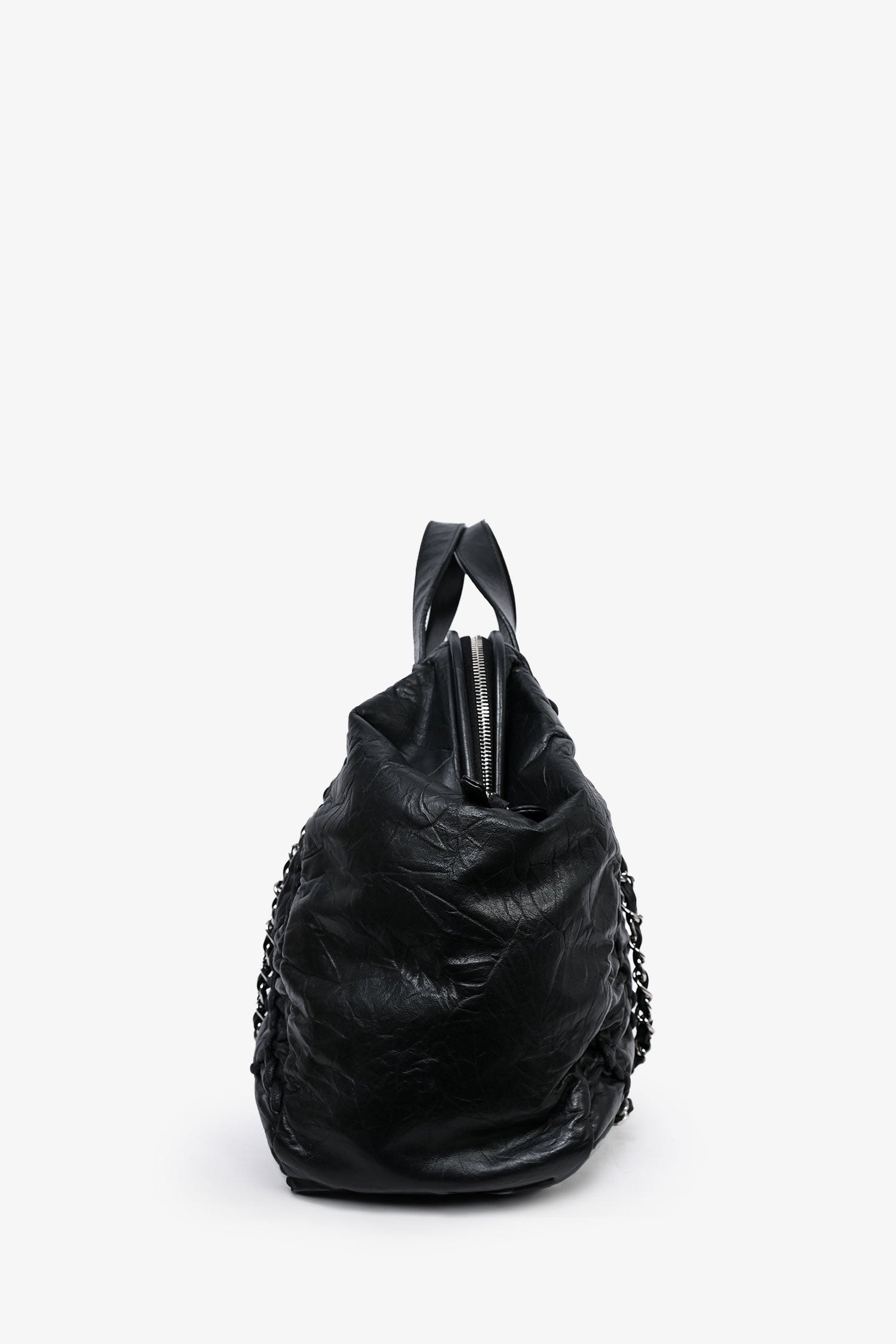 Chanel ™ 2011-12 Black Leather Ultra Stitch Large Bowling Accessory