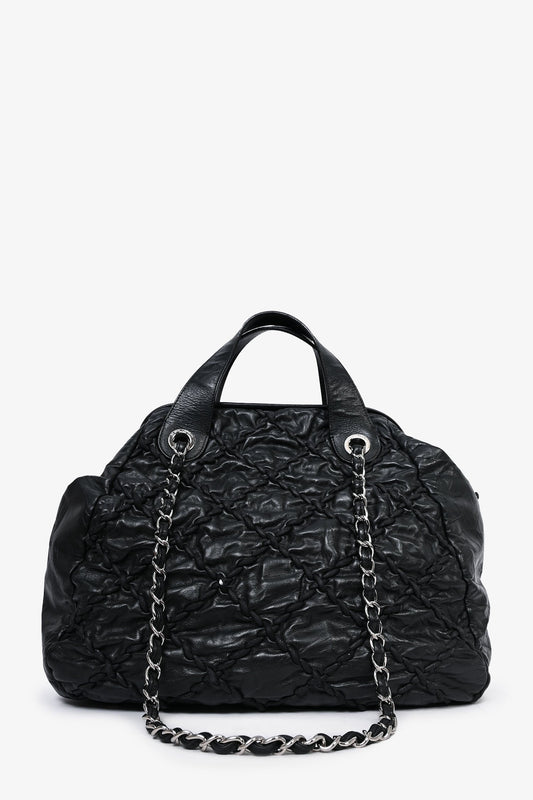 Chanel ™ 2011-12 Black Leather Ultra Stitch Large Bowling Accessory