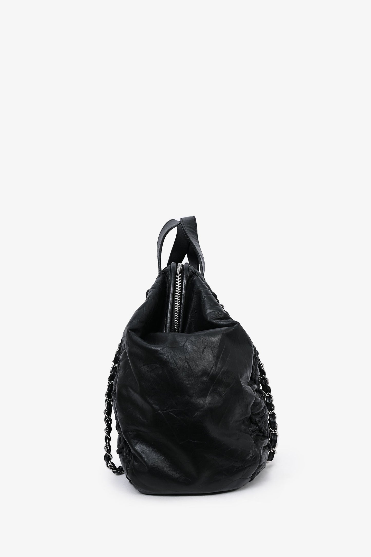 Chanel ™ 2011-12 Black Leather Ultra Stitch Large Bowling Accessory