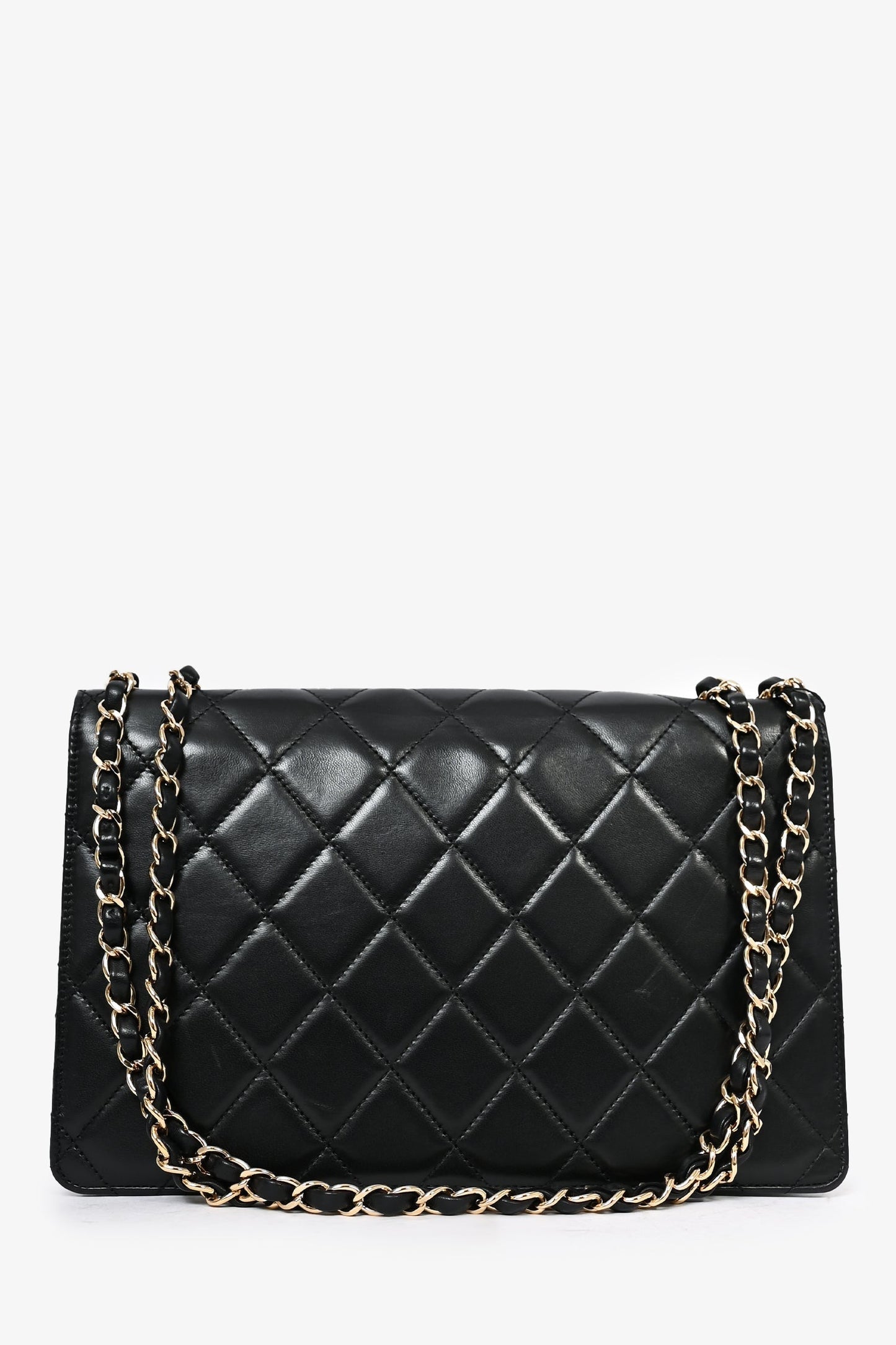 Chanel ™ Black Lambskin 2013/14 CC Golden Class Large Flap Shoulder Bag