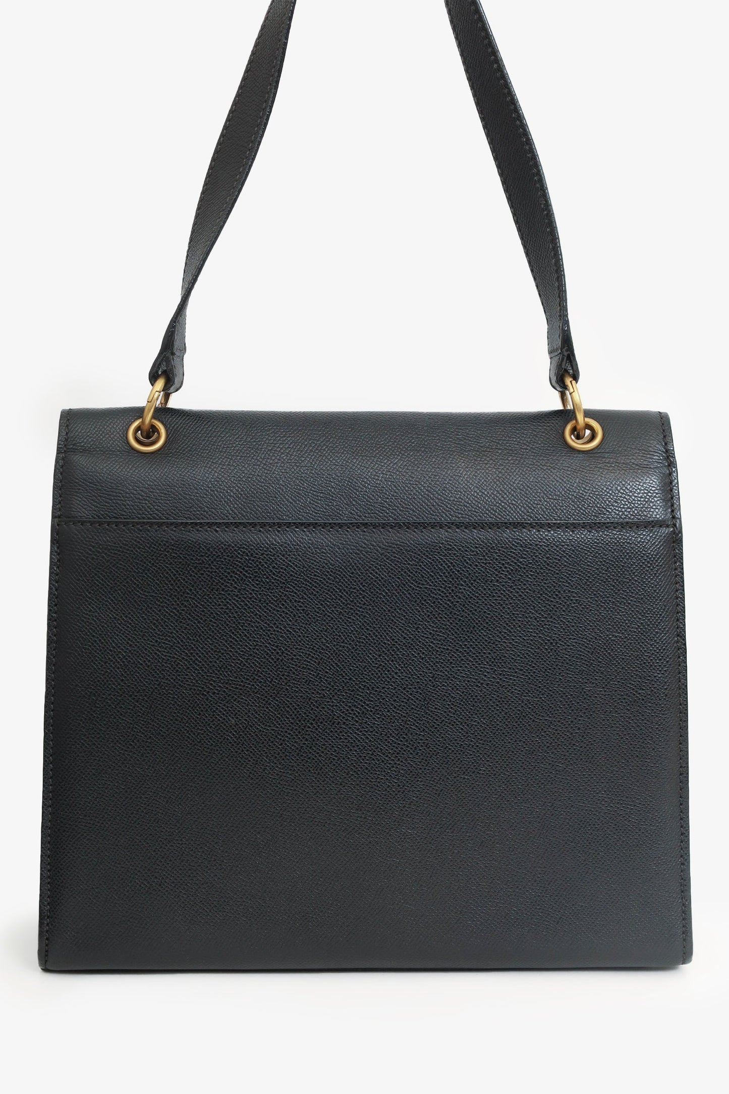 Chanel ™ 1997-99 Black Caviar Leather Straight Flap Shoulder Bag