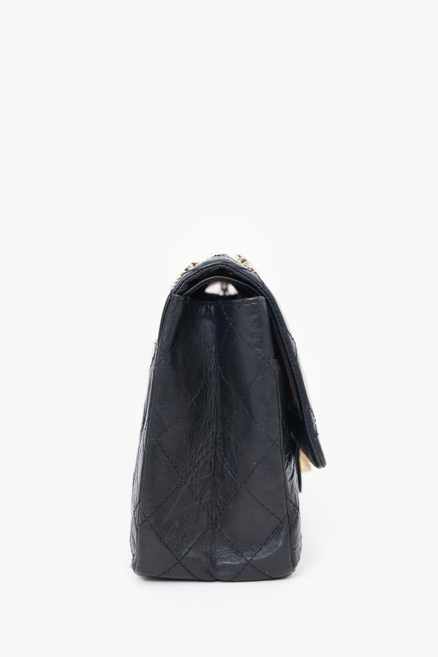 Chanel ™ Black Quilted Aged Calfskin Large Reissue 255 Shoulder Bag
