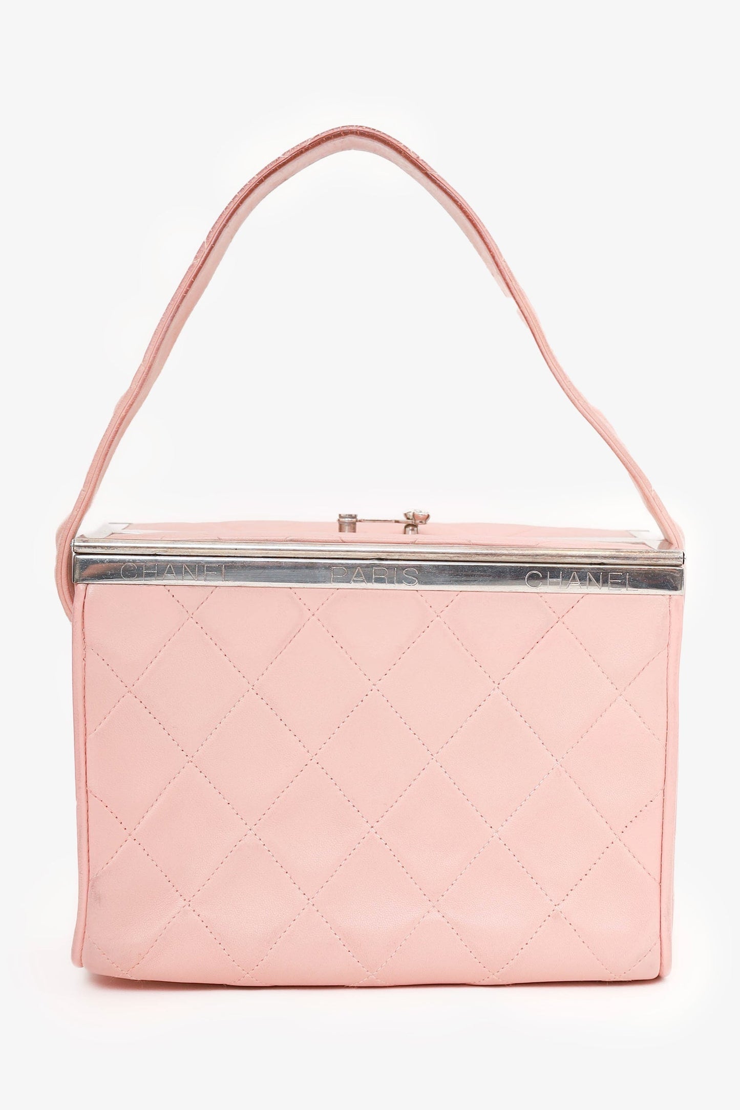 Chanel ™ 1996-97 Pink Quilted Lambskin Vanity Box