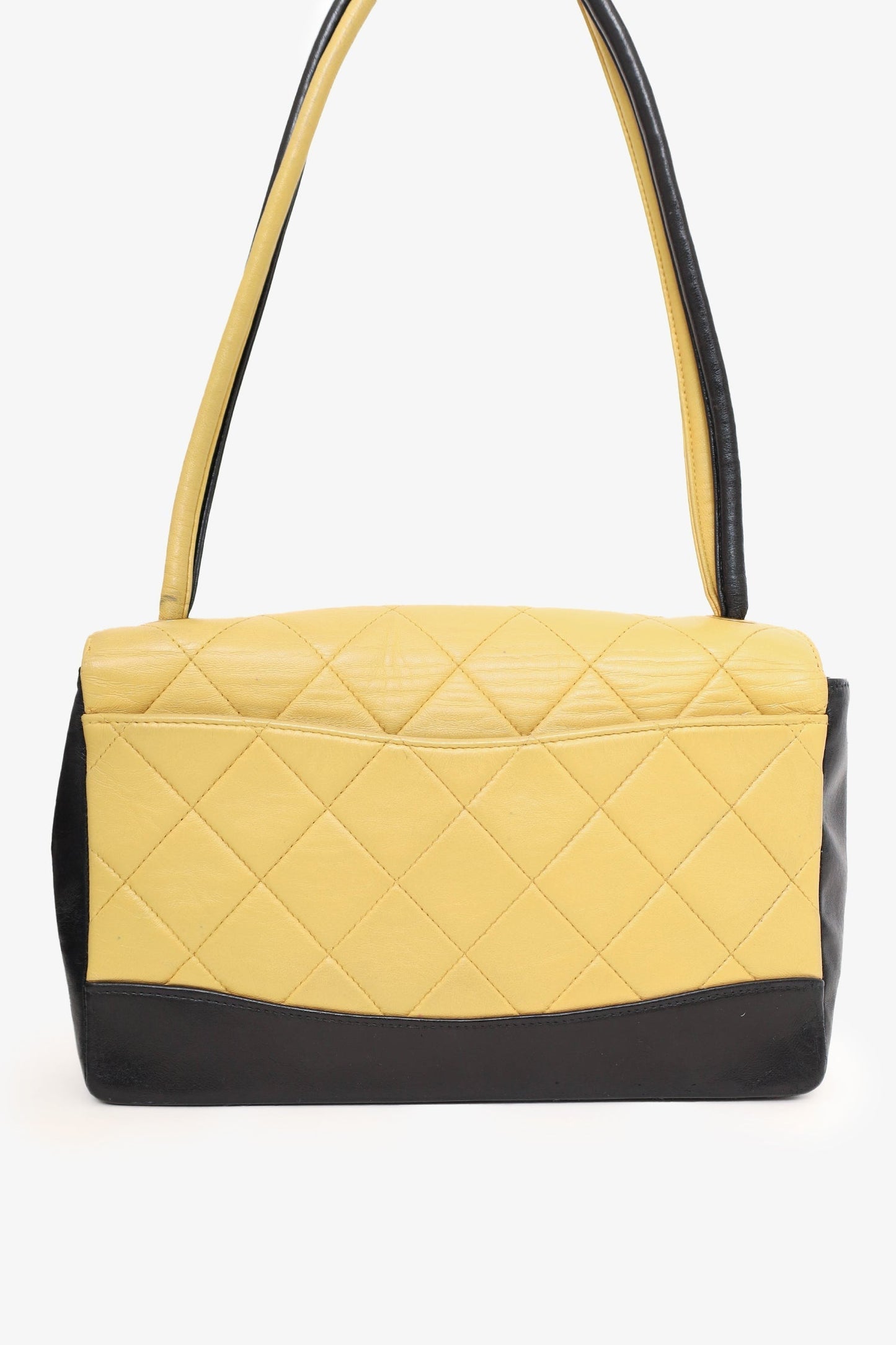 Chanel ™ 2000-02 Beige/Black Quilted Lambskin Tie Knot Flap Bag