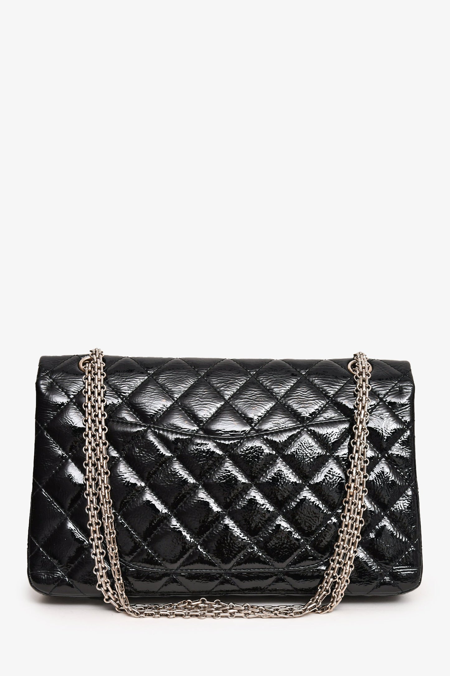 Chanel ™ 2010-11 Black Patent Leather 2.55 Large 227 Flap Bag SHW