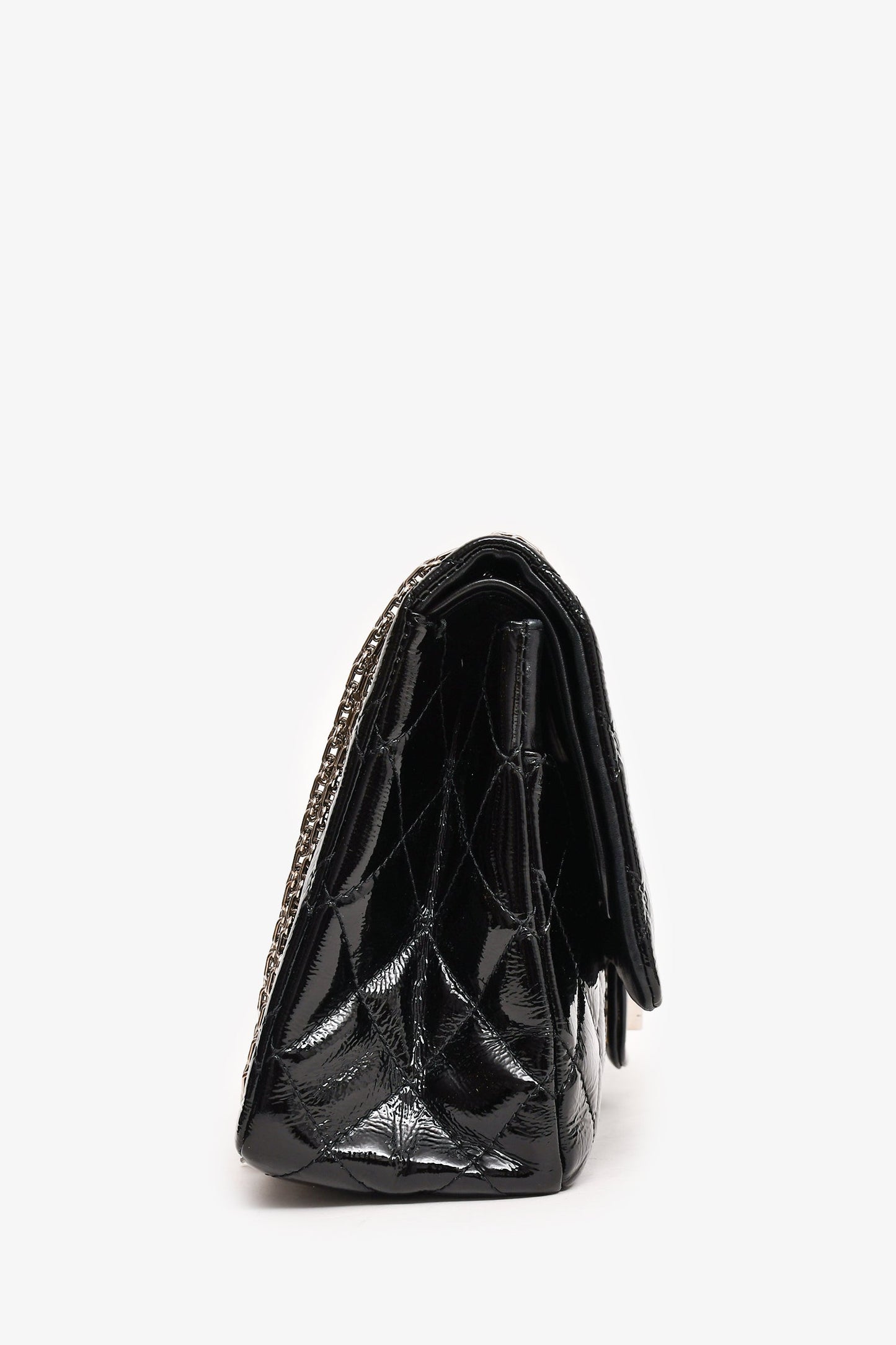 Chanel ™ 2010-11 Black Patent Leather 2.55 Large 227 Flap Bag SHW