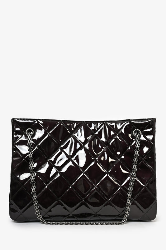 Chanel ™ 2011/12 Dark Purple Patent Quilted Leather 2.55 Reissue Tote Bag