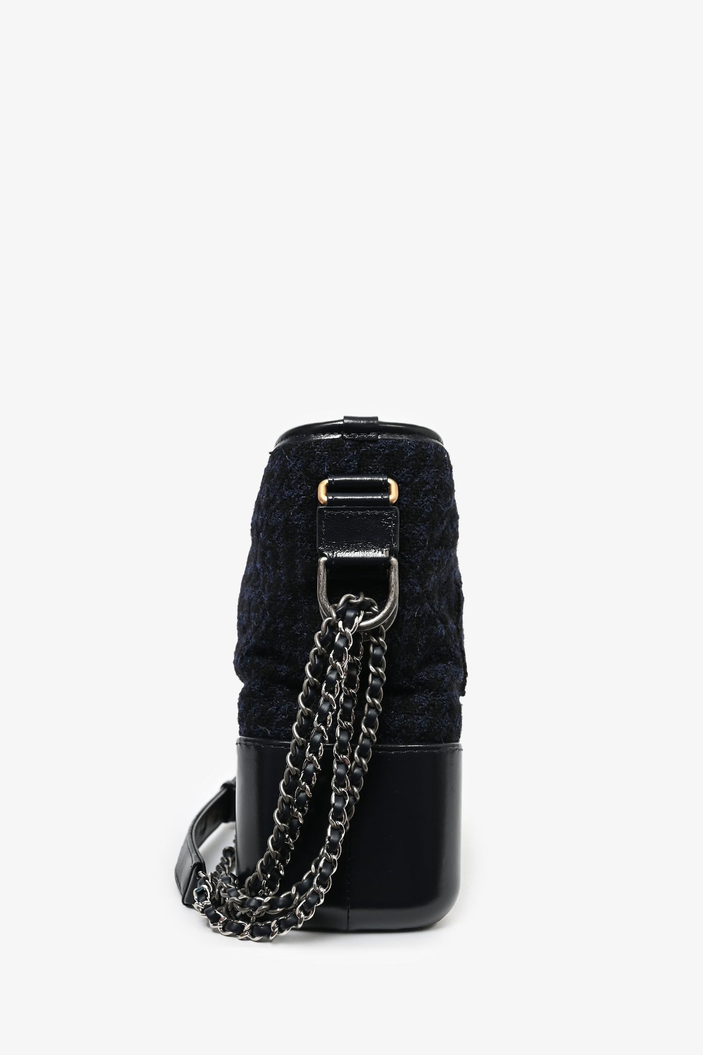 Chanel ™ 2017 Navy/Black Tweed Hobo Large Gabrielle Crossbody Bag