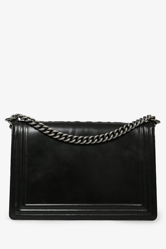 Chanel ™ Black Calfskin Leather Large Boy Accessory