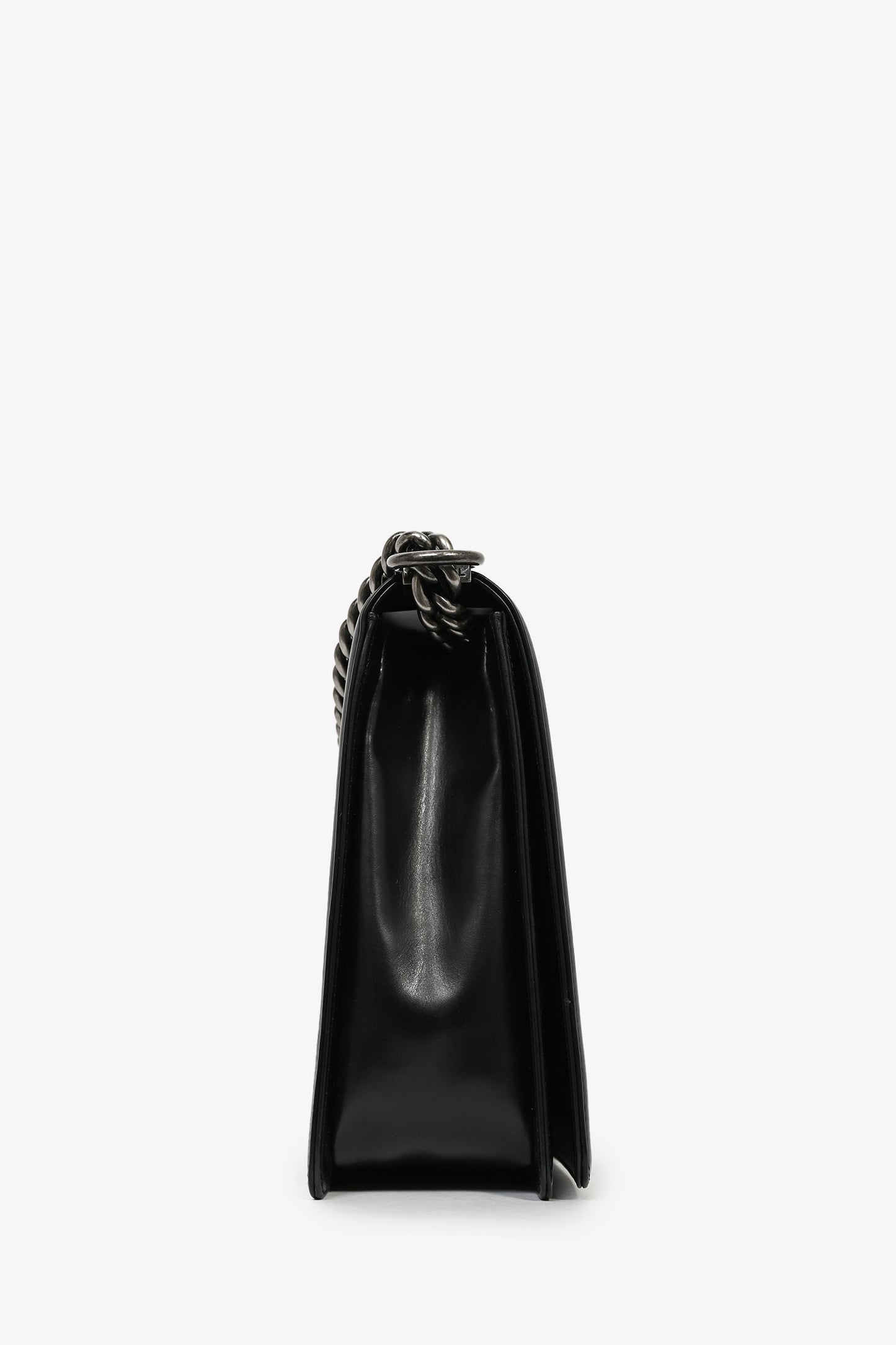 Chanel ™ Black Calfskin Leather Large Boy Accessory