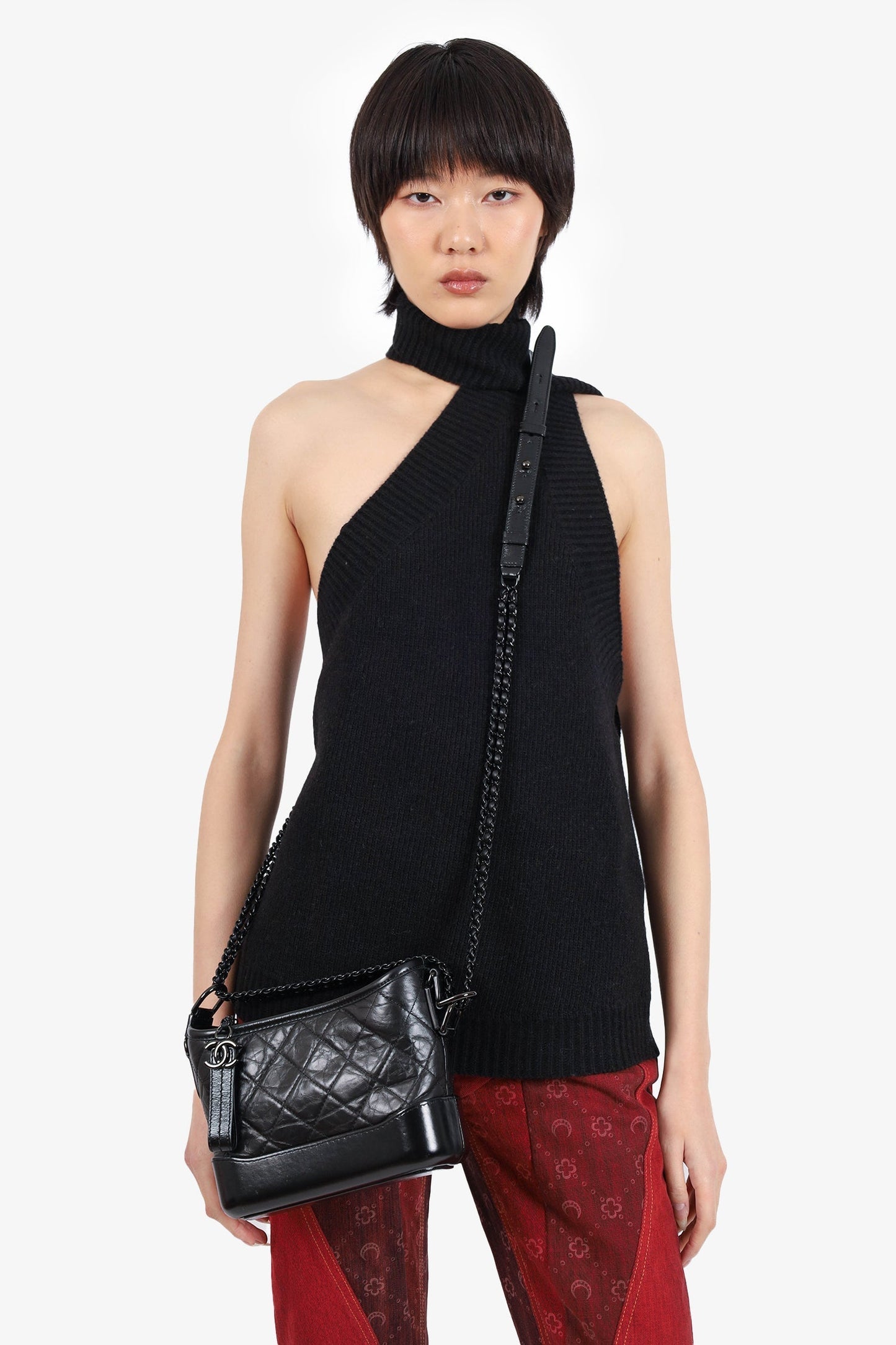 Chanel ™ 2019 So Black Quilted Leather Small Gabrielle Crossbody Bag
