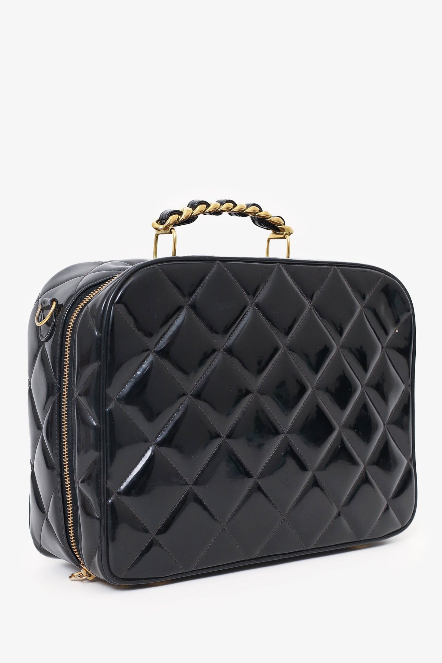 ™ 1994-96 Black Patent Leather Large Vanity Case Signature
