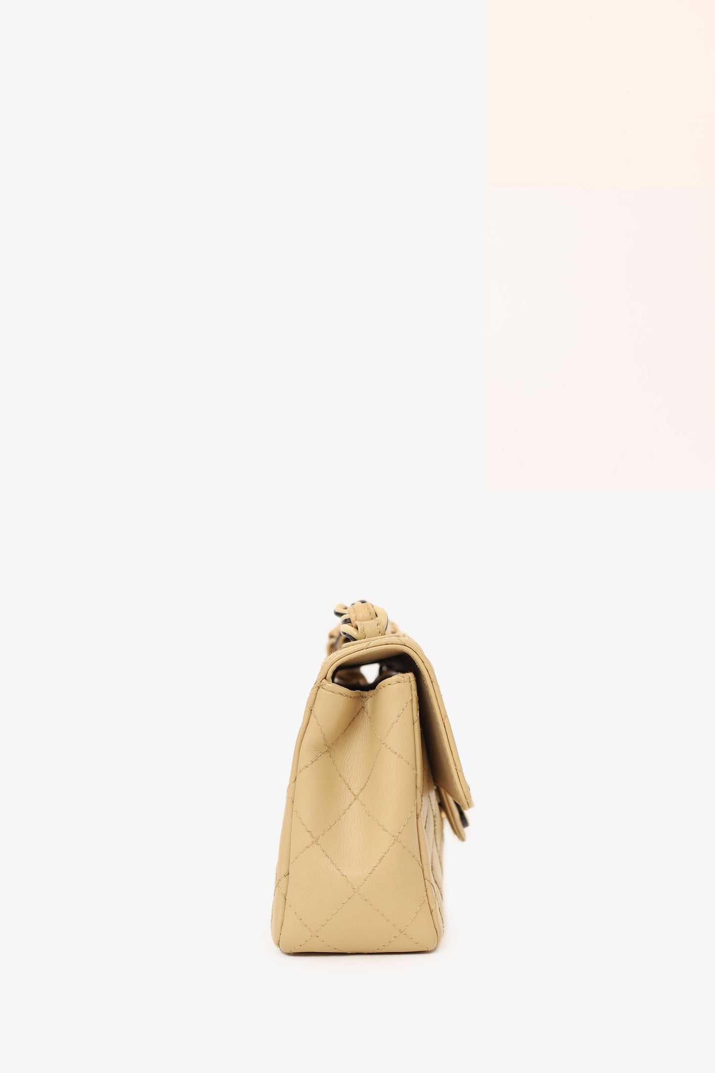 Chanel ™ 2000-2002 Cream Quilted Lambskin Mini Flap Bag