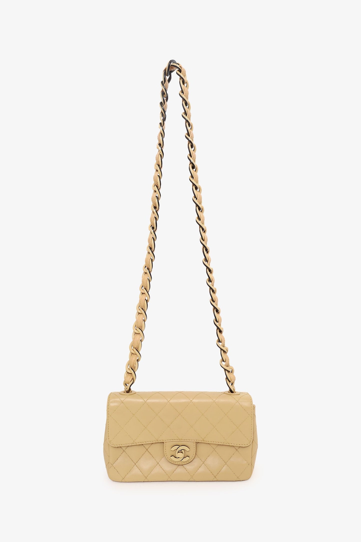 Chanel ™ 2000-2002 Cream Quilted Lambskin Mini Flap Bag