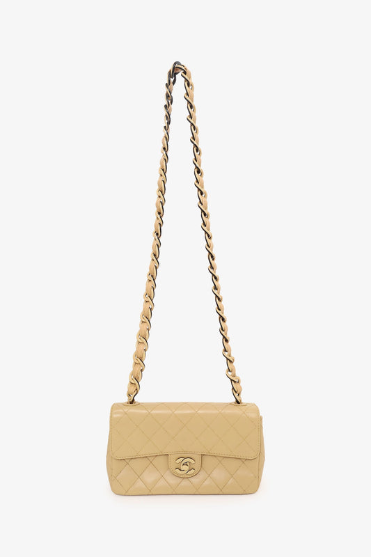 Chanel ™ 2000-2002 Cream Quilted Lambskin Mini Flap Bag