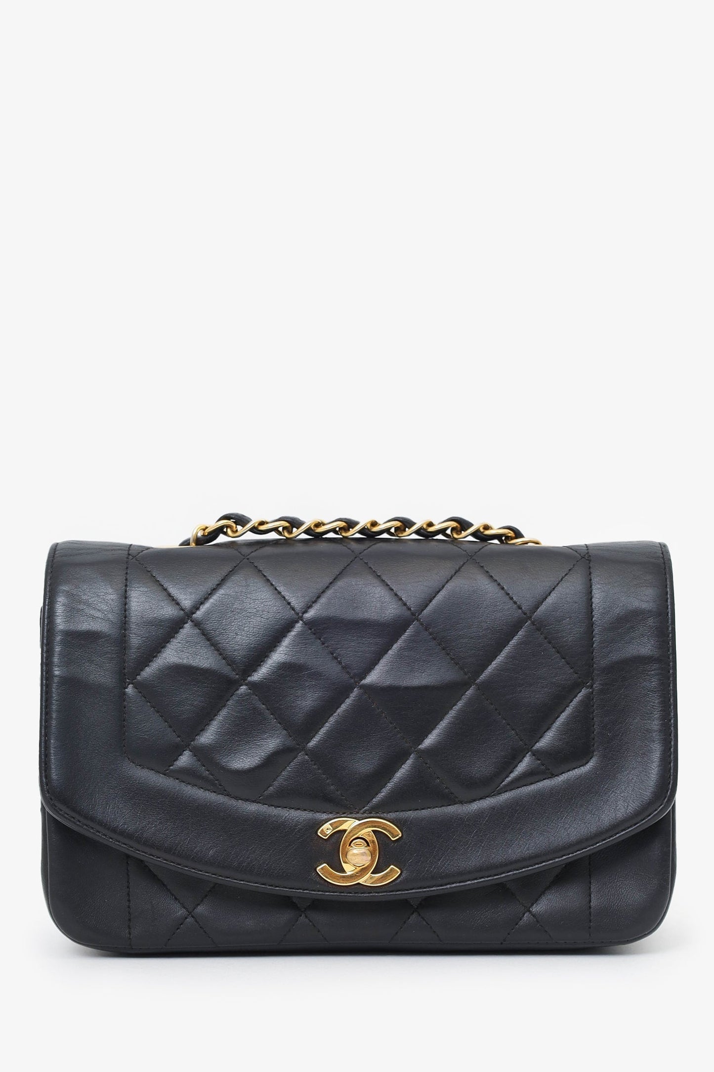 Chanel ™ Black Lambskin Small Diana Flap Bag