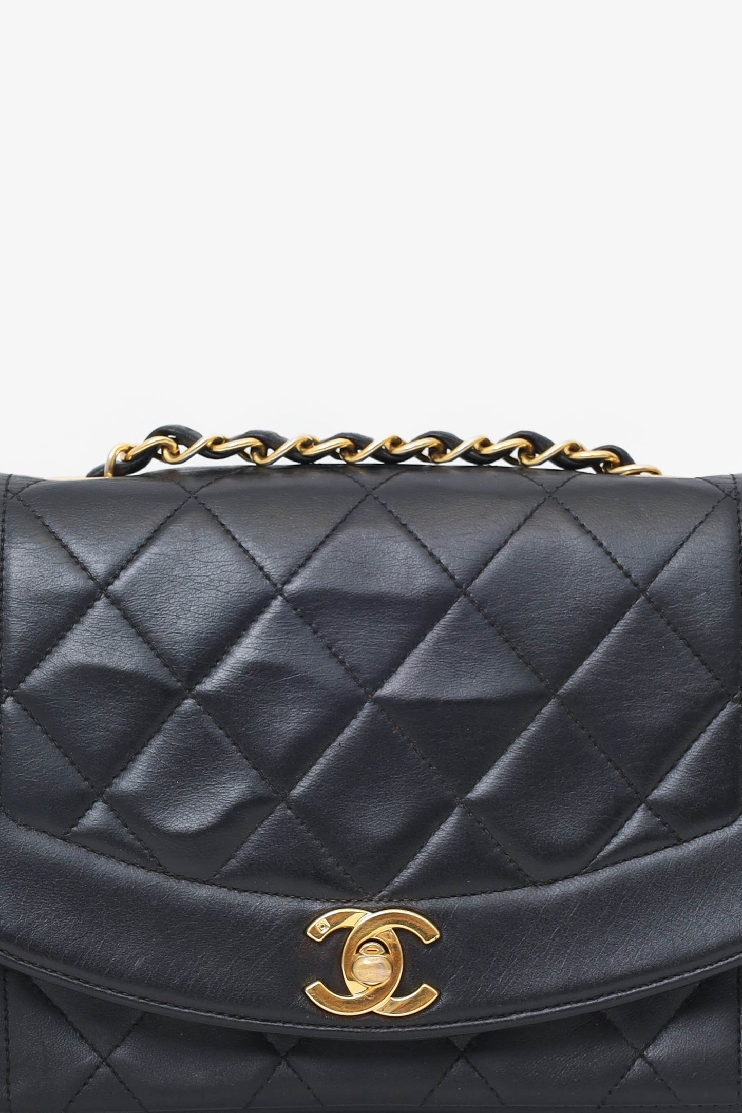 Chanel ™ Black Lambskin Small Diana Flap Bag