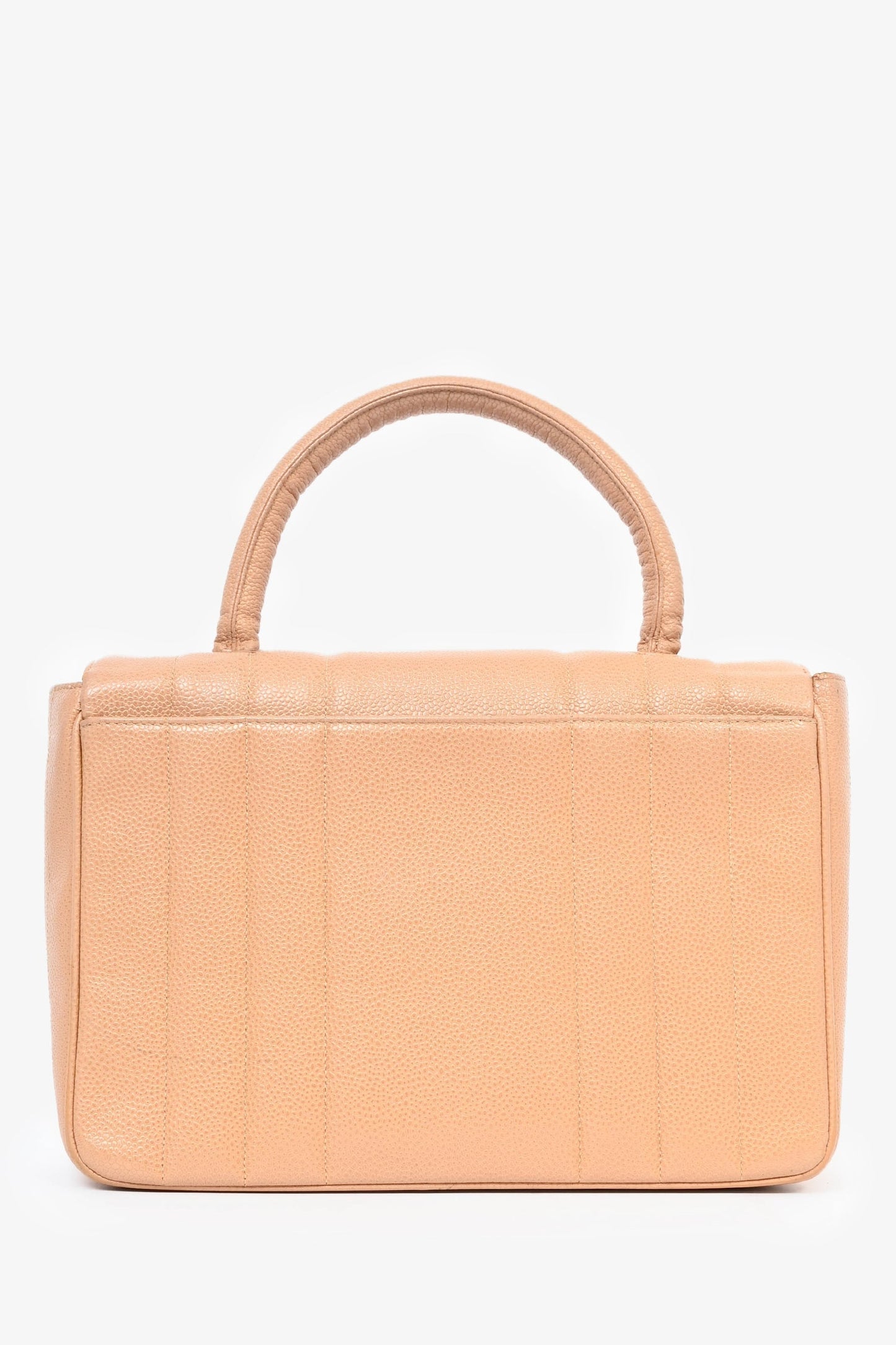 Chanel ™ 1995 Beige Caviar Leather Kelly Mademoiselle Top Handle Bag