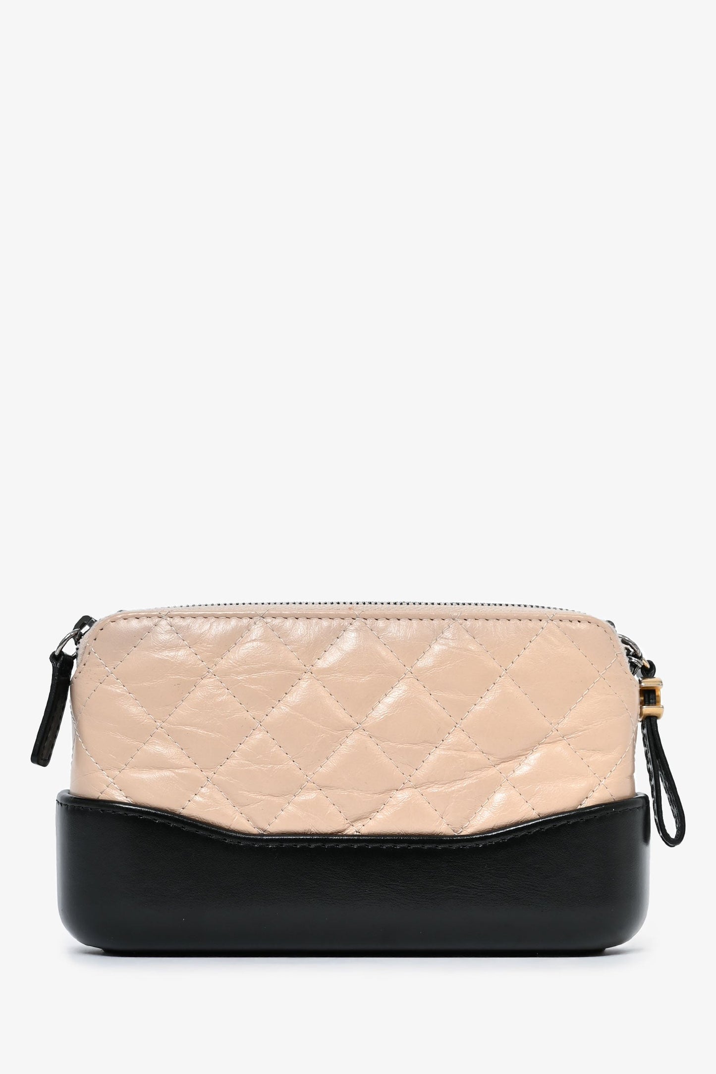 Chanel ™ 2017-18 Beige/Black Leather Gabrielle Wallet on Chain Bag