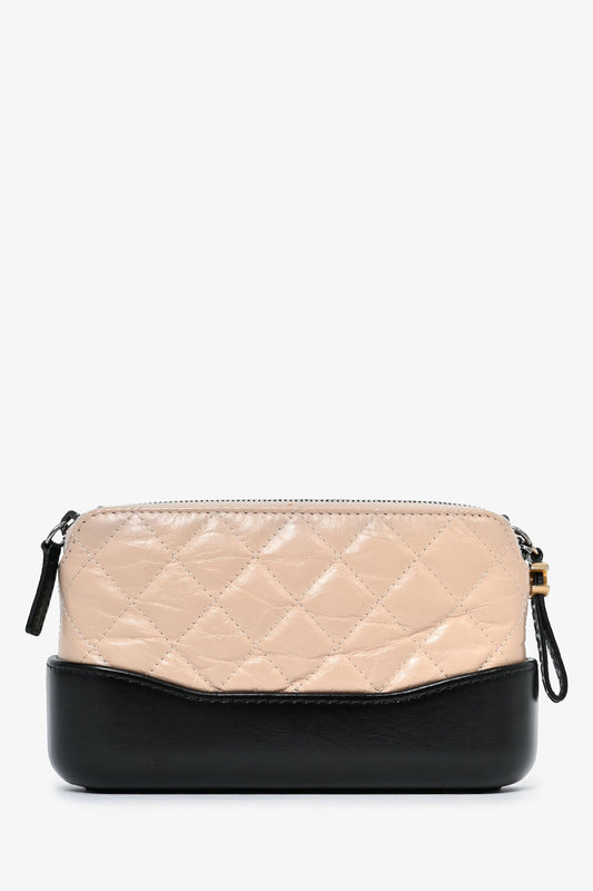 Chanel ™ 2017-18 Beige/Black Leather Gabrielle Wallet on Chain Bag