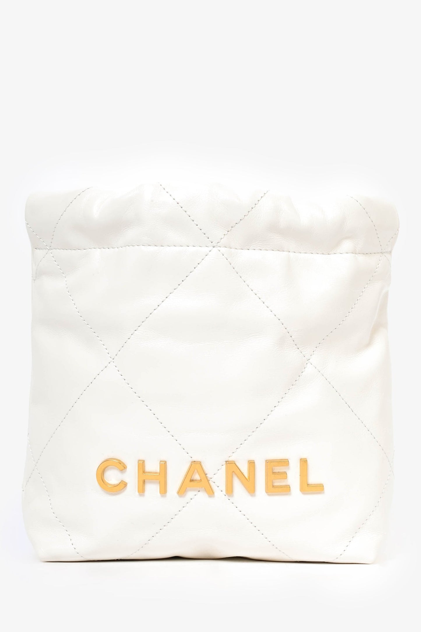 Chanel ™ 22 White Lambskin Mini Hobo