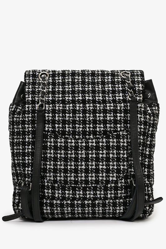 Chanel ™ 2016 Black/Silver Tweed 'Urban Spirit' Backpack