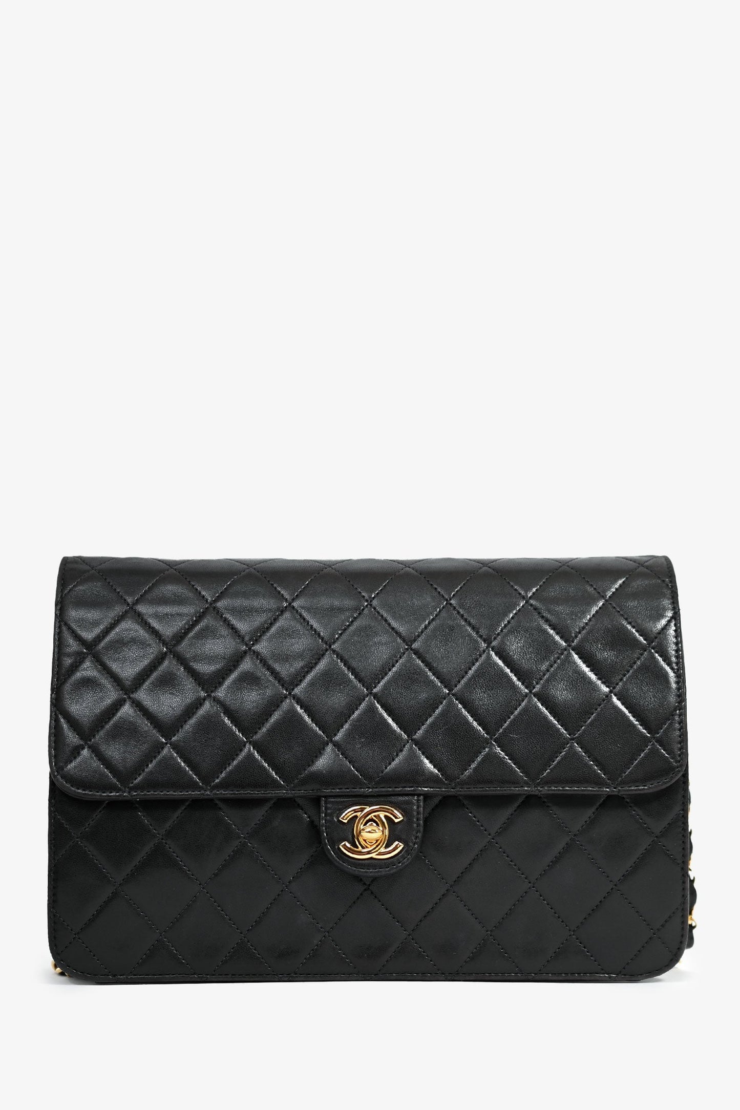 Chanel ™ 1994 Black Lambskin Single Chain Flap Bag