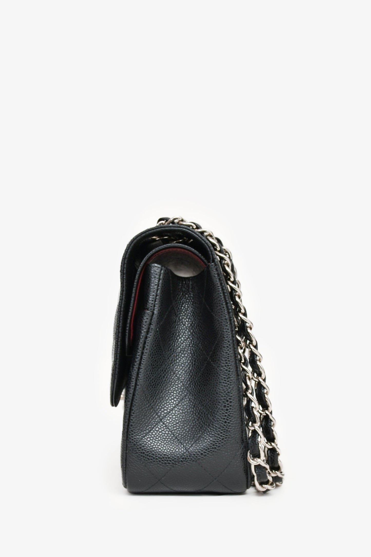 Chanel ™ 2014 Black Caviar Leather Jumbo Double Flap Accessory