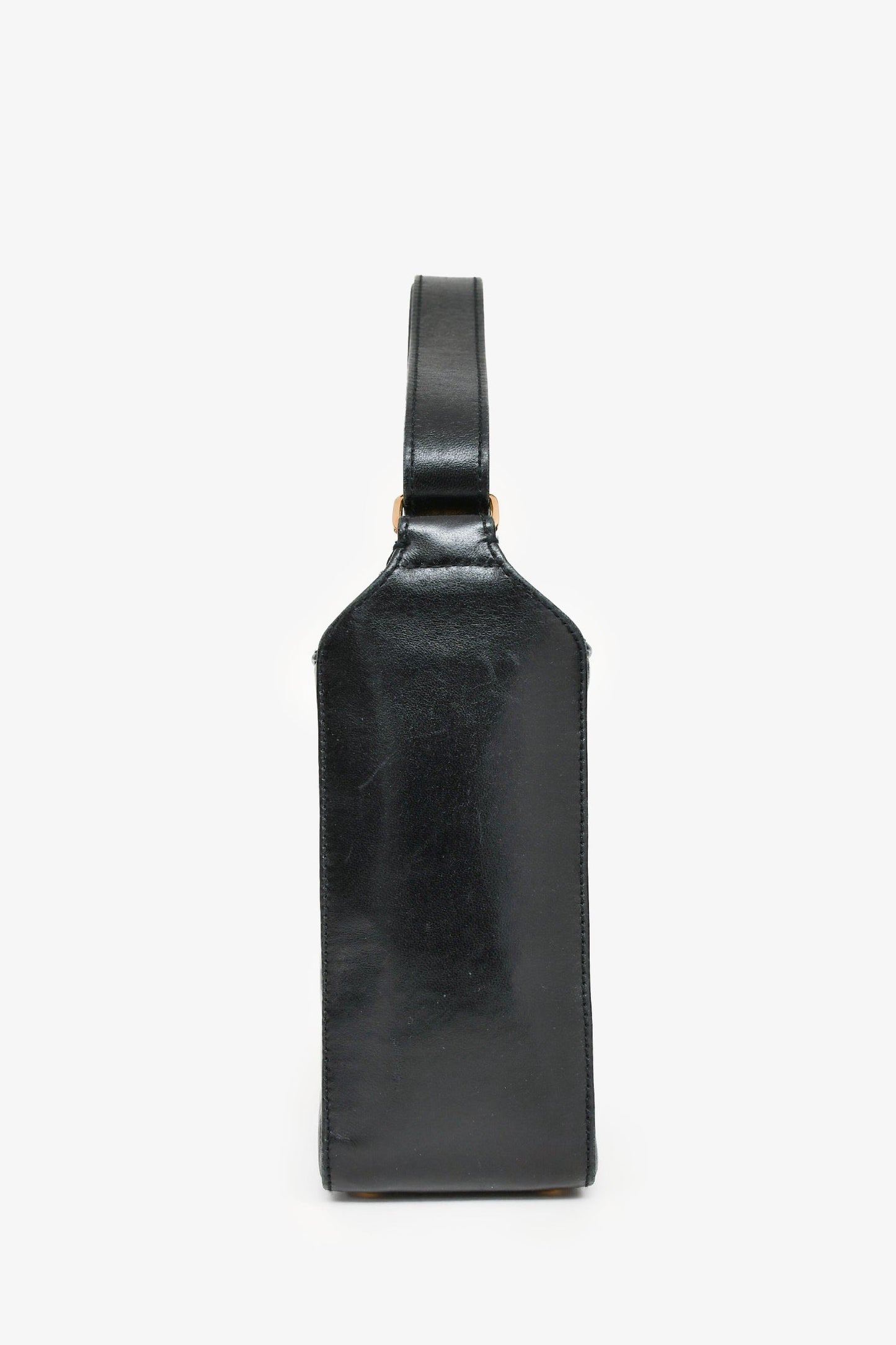 Chanel ™ 2003/2004 Black Leather Choco Bar CC Shoulder Bag