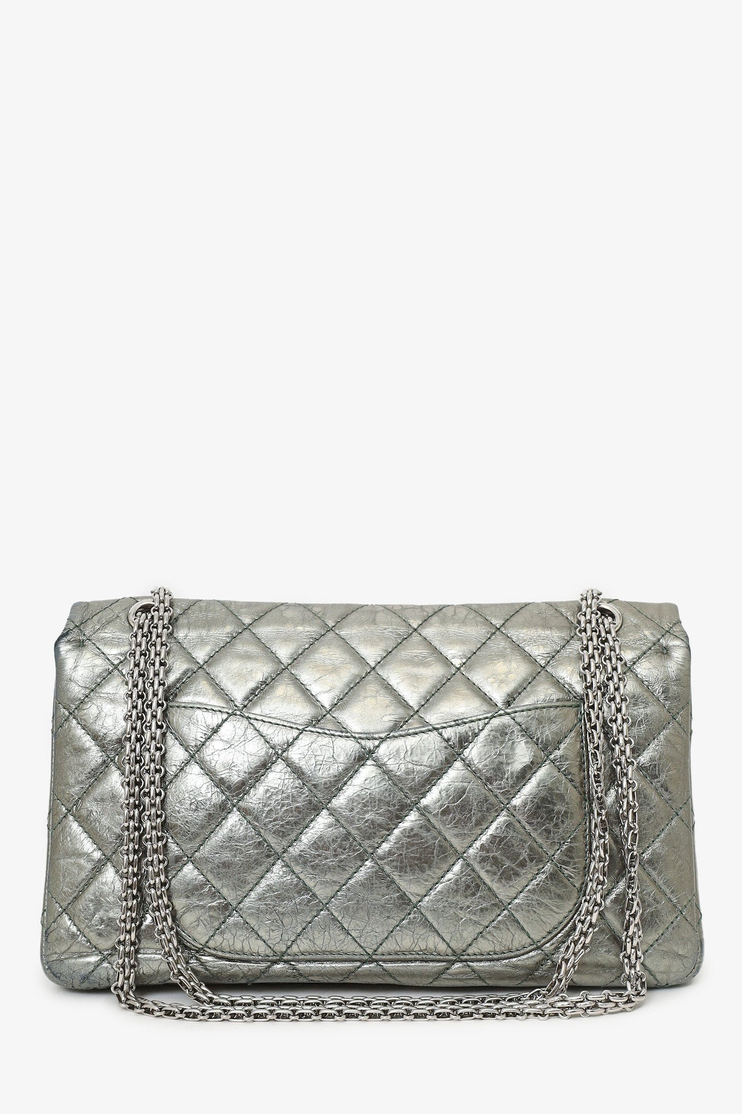 Chanel ™ Silver Metallic Reissue 226 Double Flap Bag (As Is)