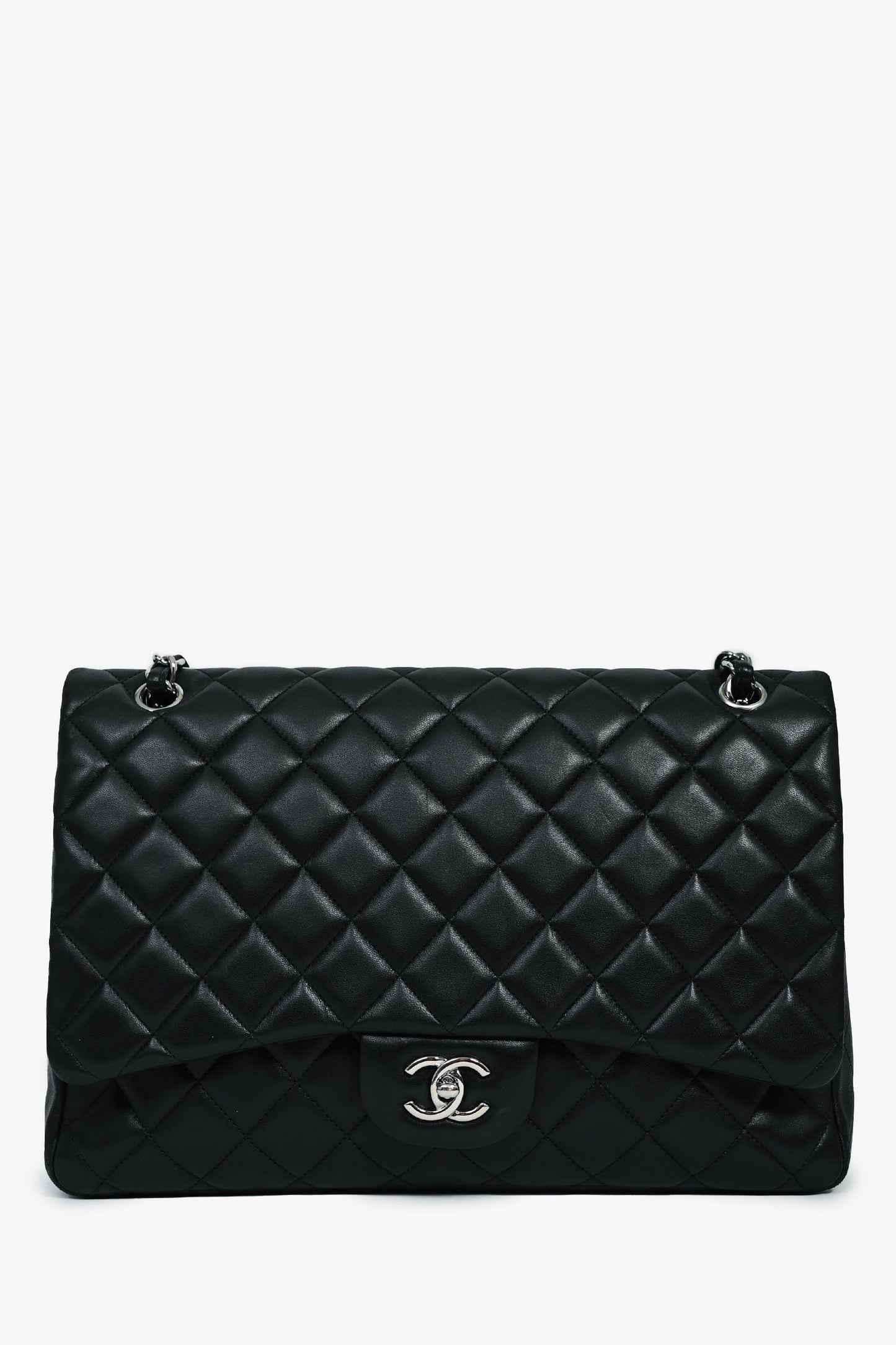 Chanel ™ 2011 Black Lambskin Classic Single Maxi Flap Bag