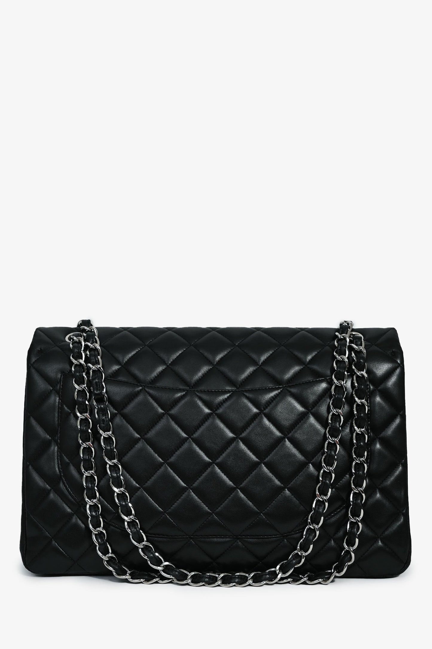 Chanel ™ 2011 Black Lambskin Classic Single Maxi Flap Bag