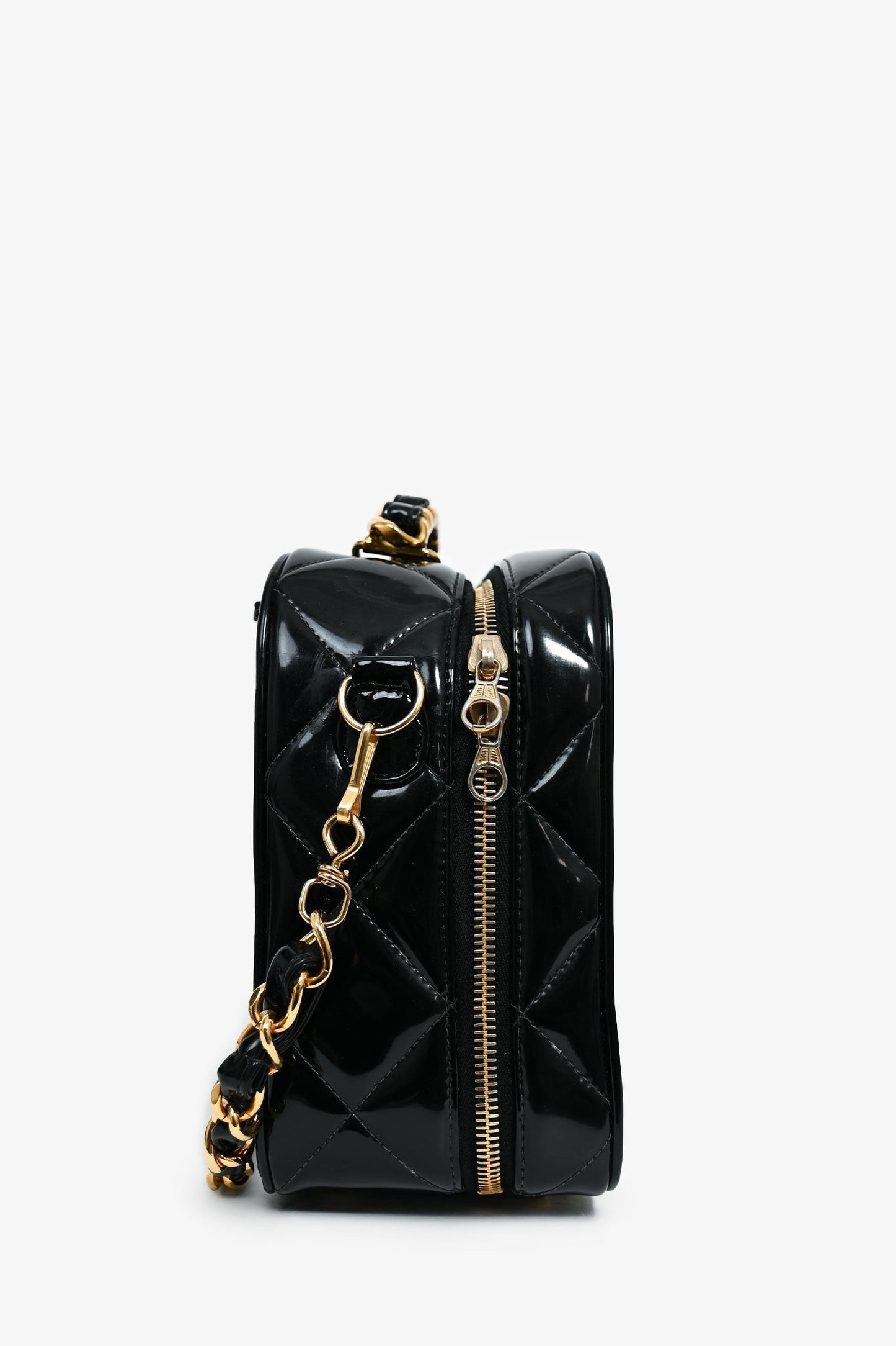 Chanel ™ 1994-96 Black Patent Leather Large Vanity Case