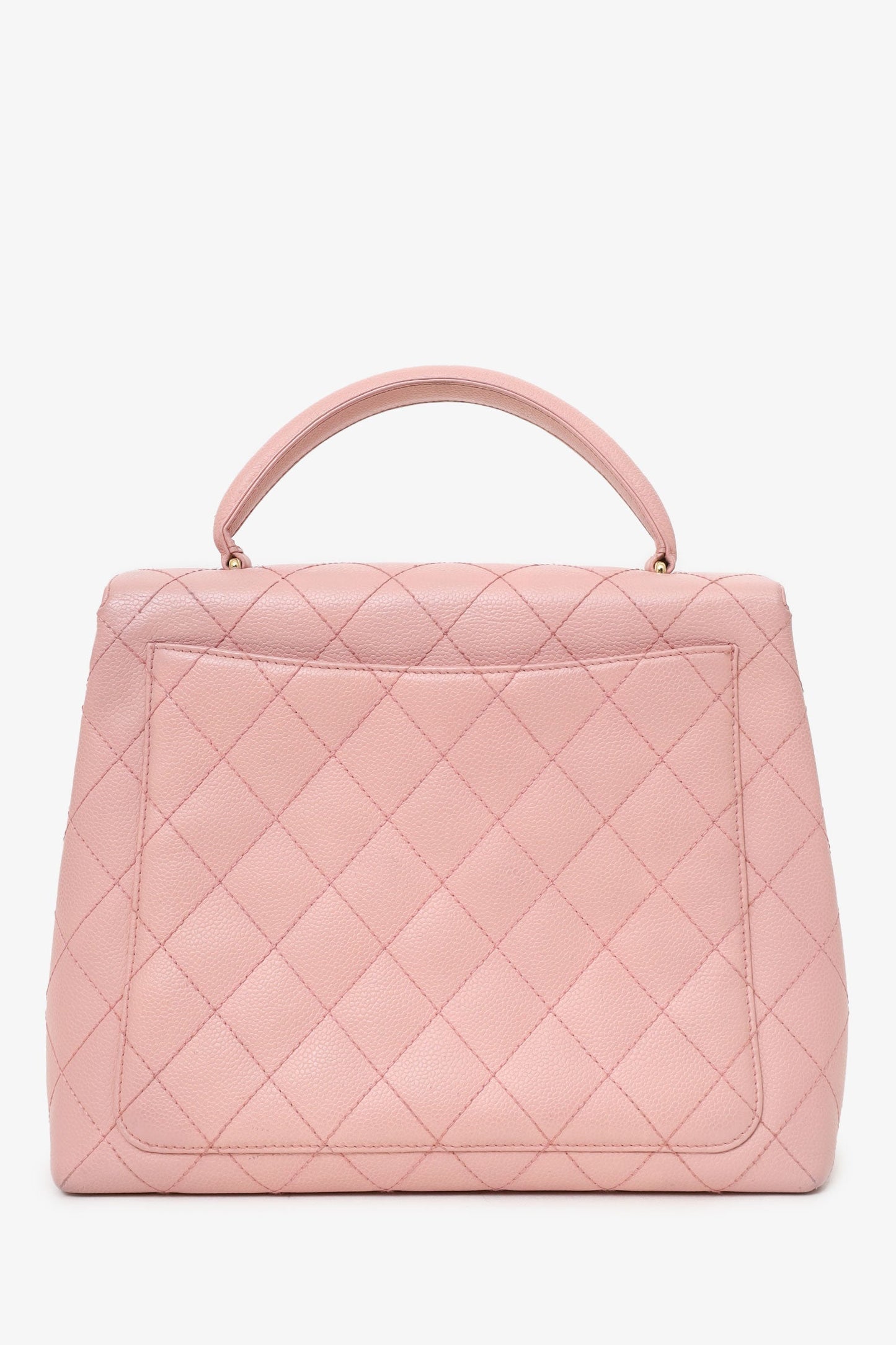 Chanel ™ 2003-04 Pink Caviar Leather Kelly Top Handle Bag