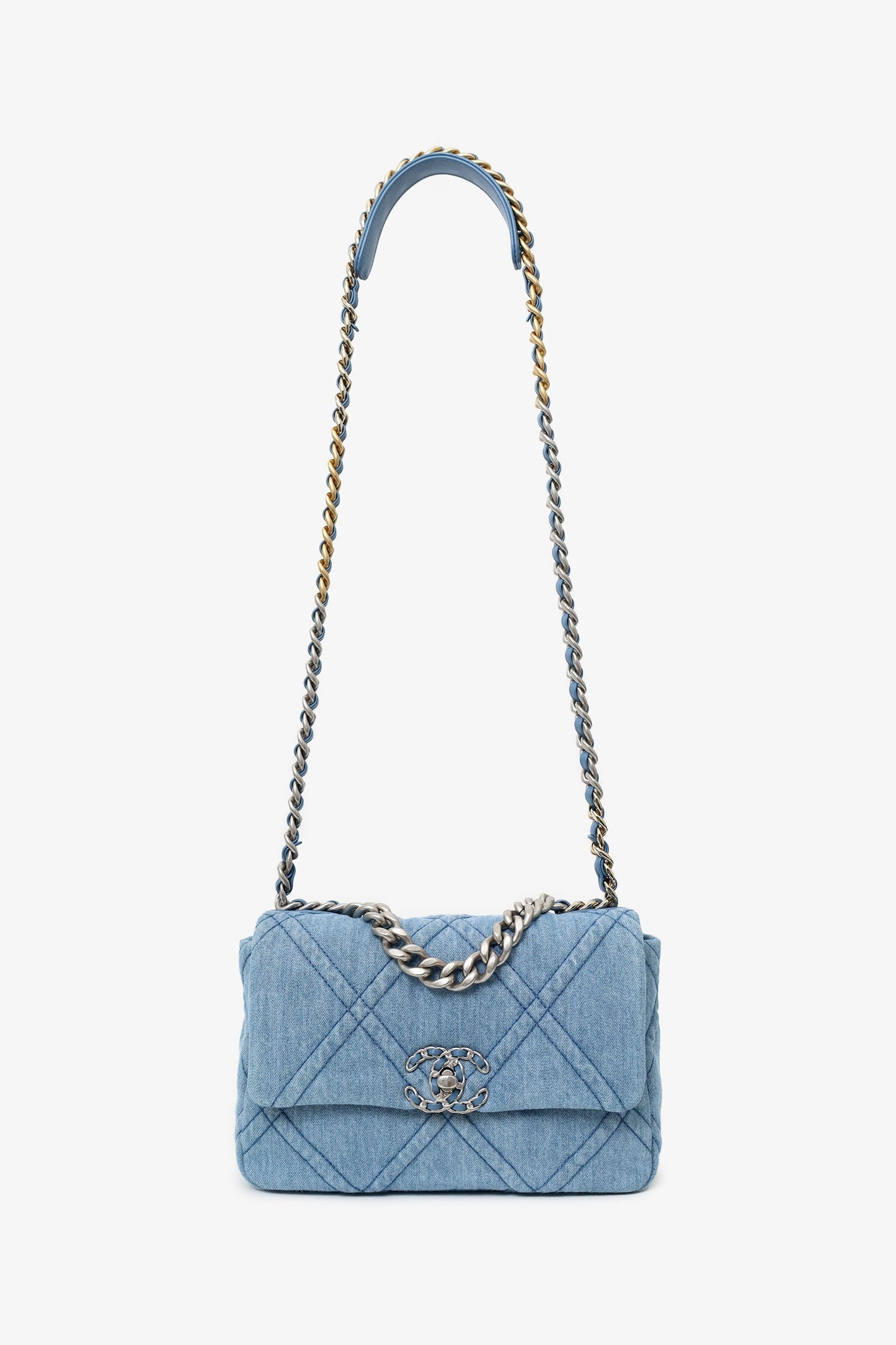 Chanel ™ Blue Denim ' 19' Medium Flap Bag