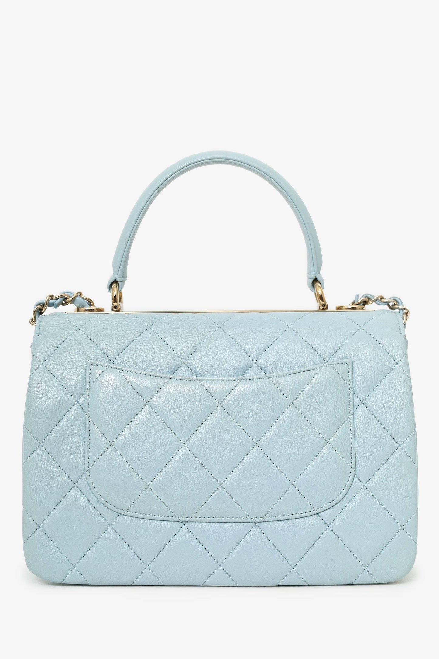 Chanel ™ Blue Quilted Lambskin Medium Trendy CC Top Handle Bag