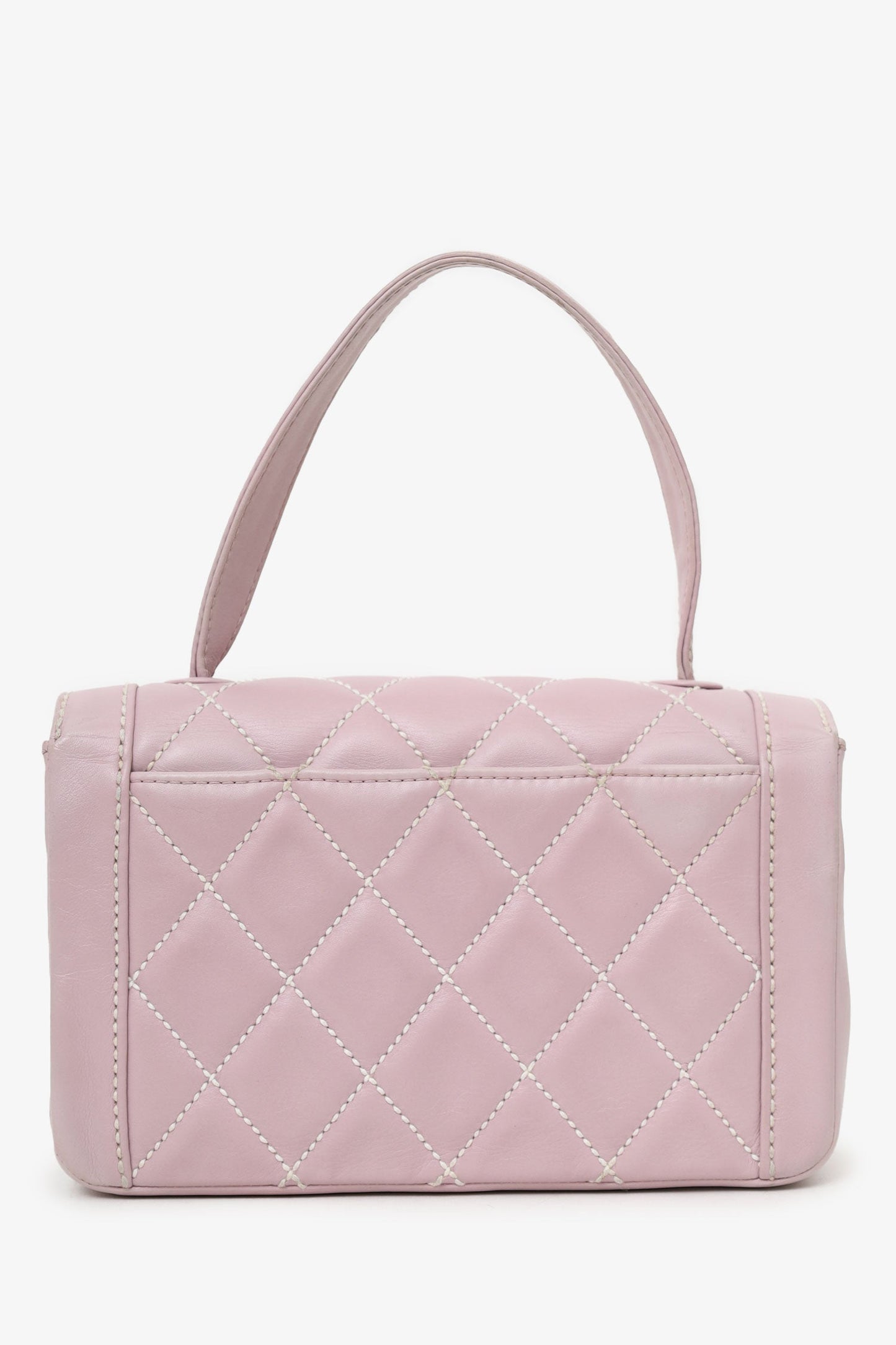 Chanel ™ 2004-05 Lilac Purple Wild Stitch Medium Top Handle Flap Bag