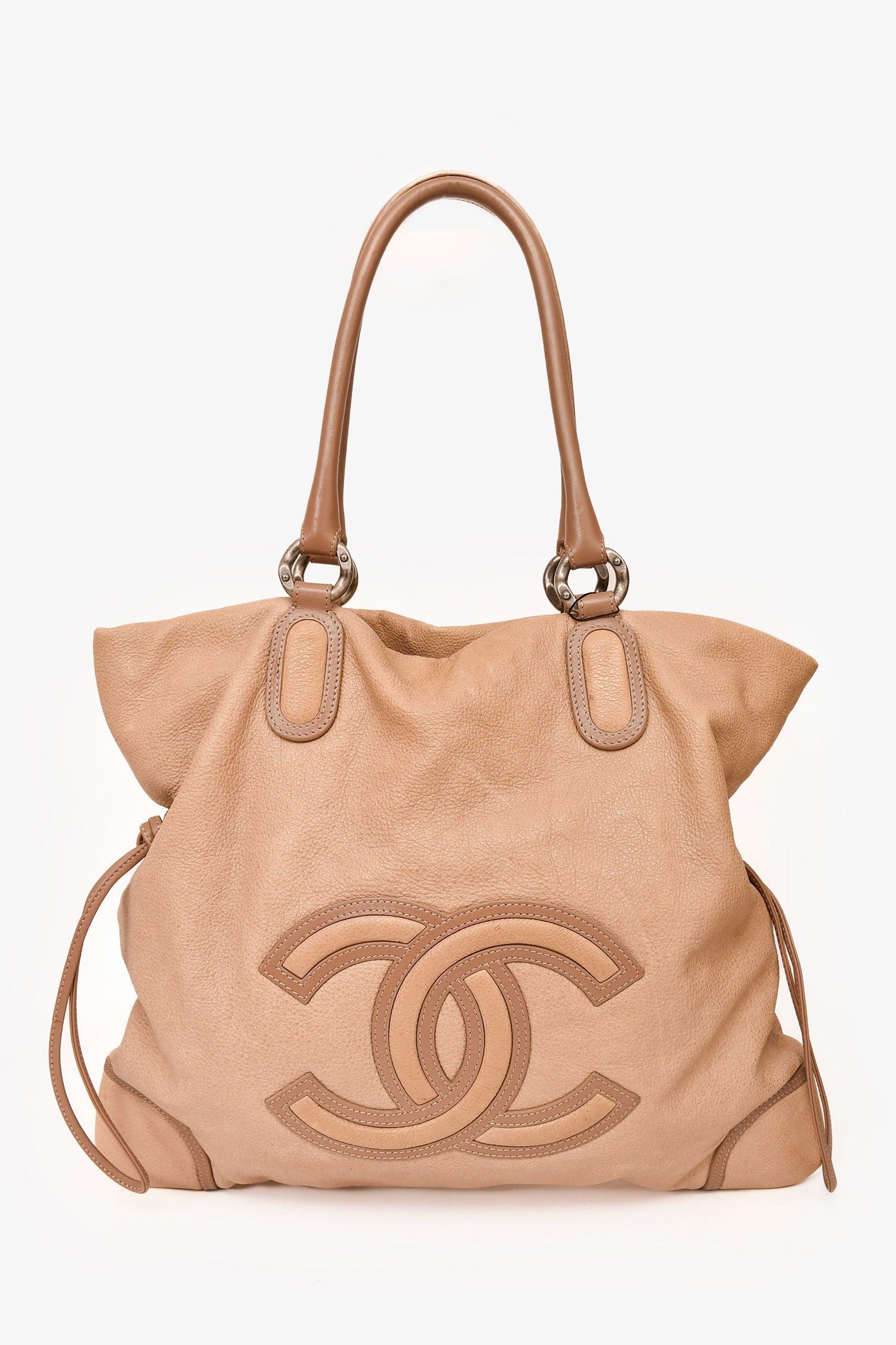 Chanel ™ 2010-11 Beige Washed Leather Drawstring Accessory
