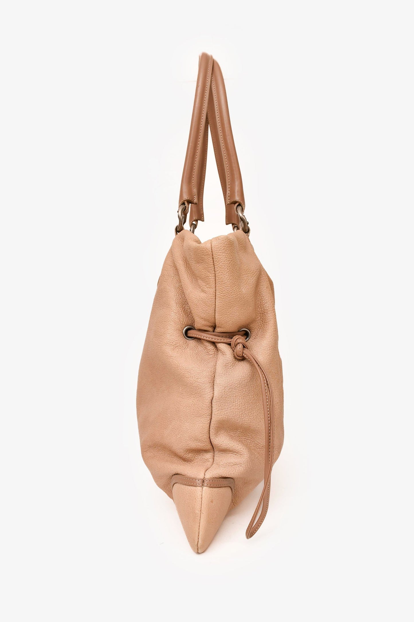 Chanel ™ 2010-11 Beige Washed Leather Drawstring Accessory
