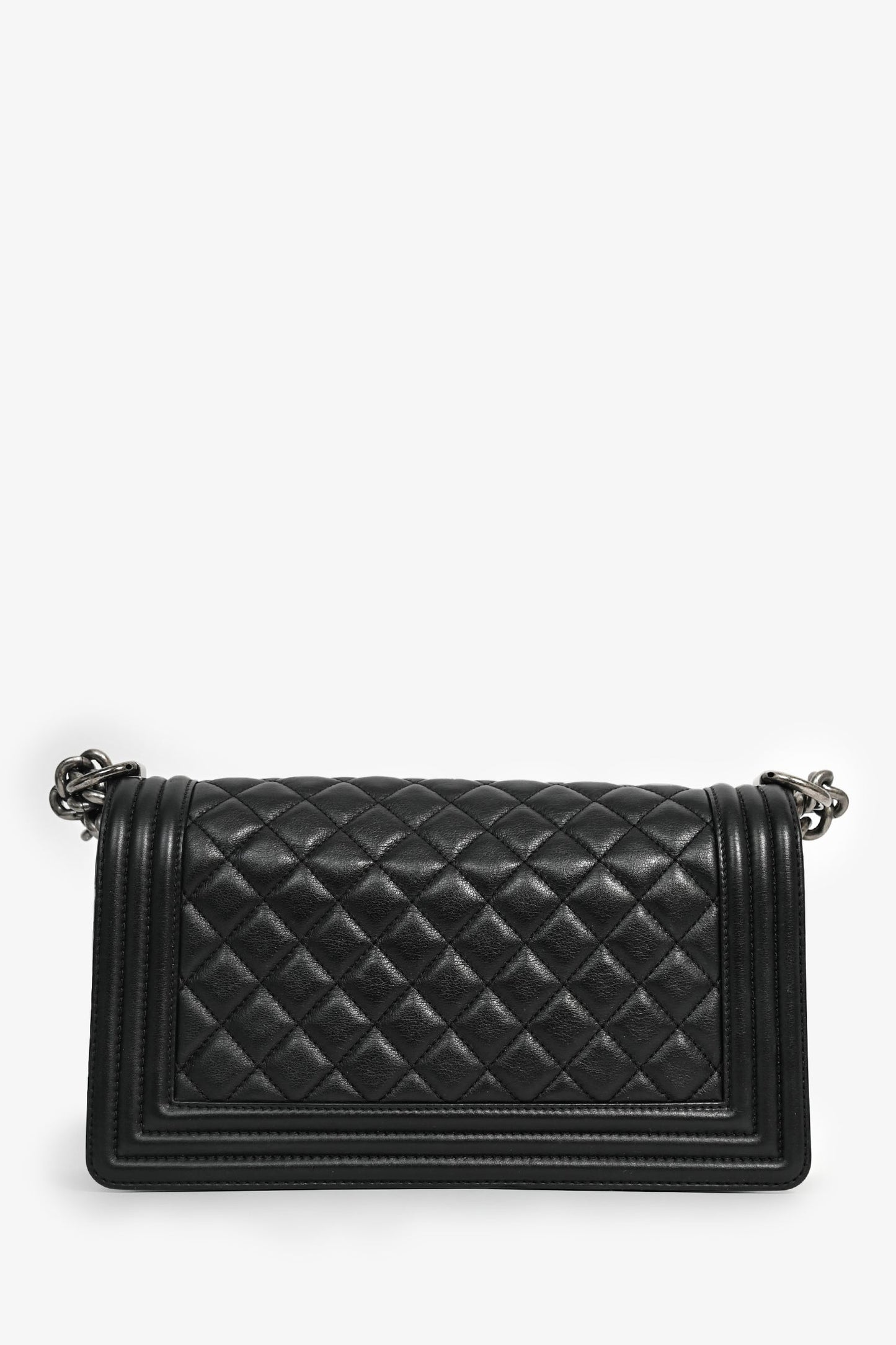 Chanel 2019 Black Leather Medium Boy Accessory